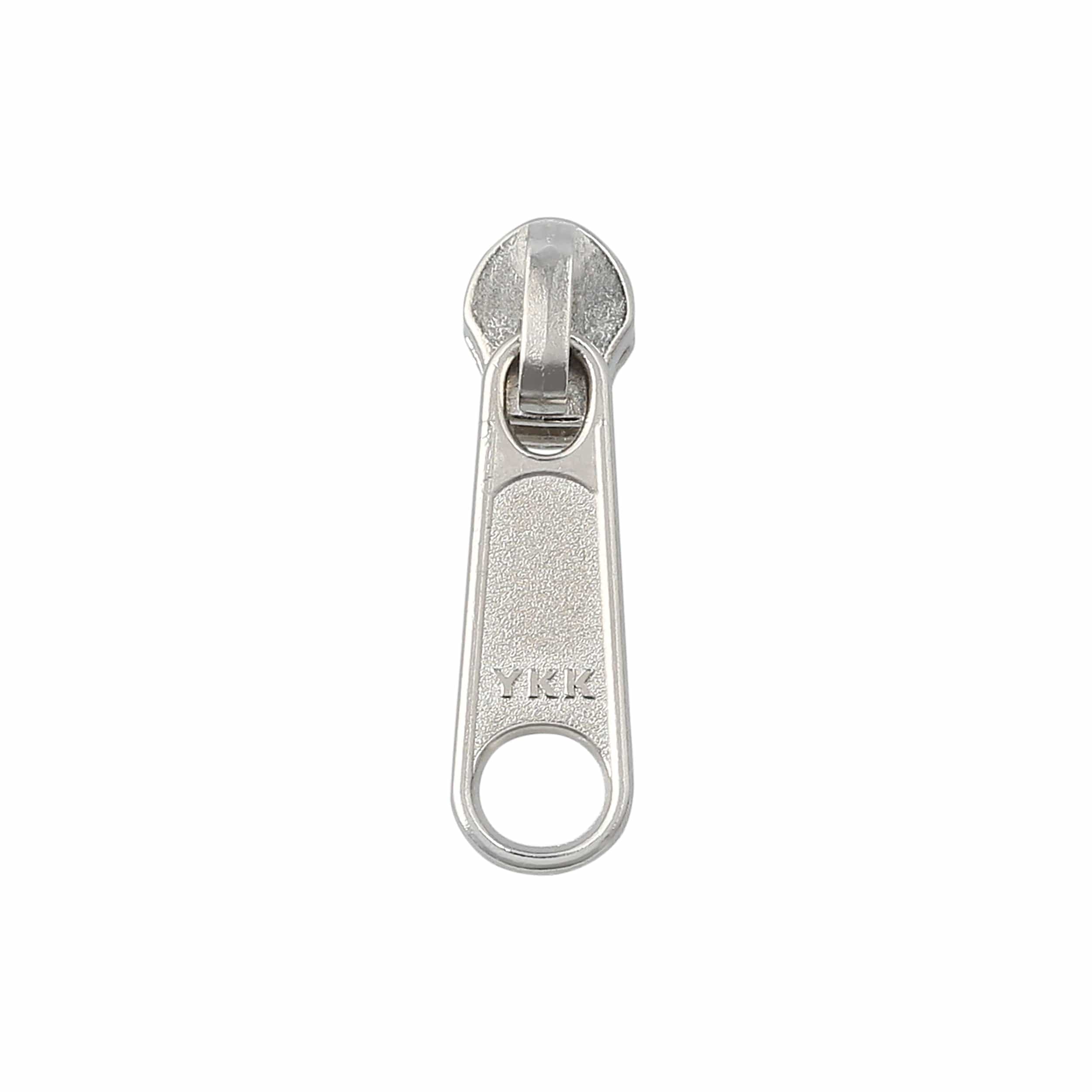 #3 Nickel, Coil, YKK Long Tab Semi-Swivel Slider, Zinc Alloy, #3C-2-NP