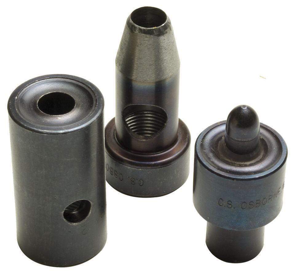#3, C.S Osborne 3 Piece Grommet Die & Hole Cutter Set, Steel, #T-1611-3