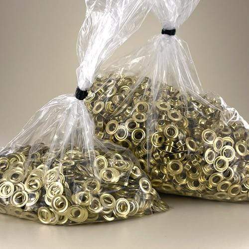 #0 Brass, Grommet with Washer, 25 Gross, Solid Brass, #GWB-0-B