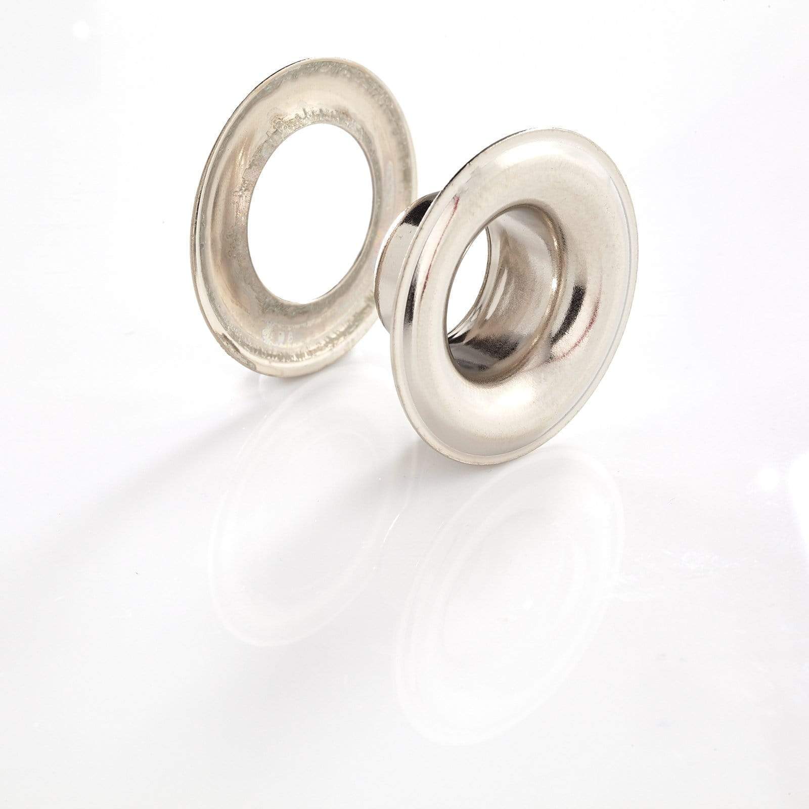 #4 Nickel, Grommet with Washer, Solid Brass, #GROM-4-SBN