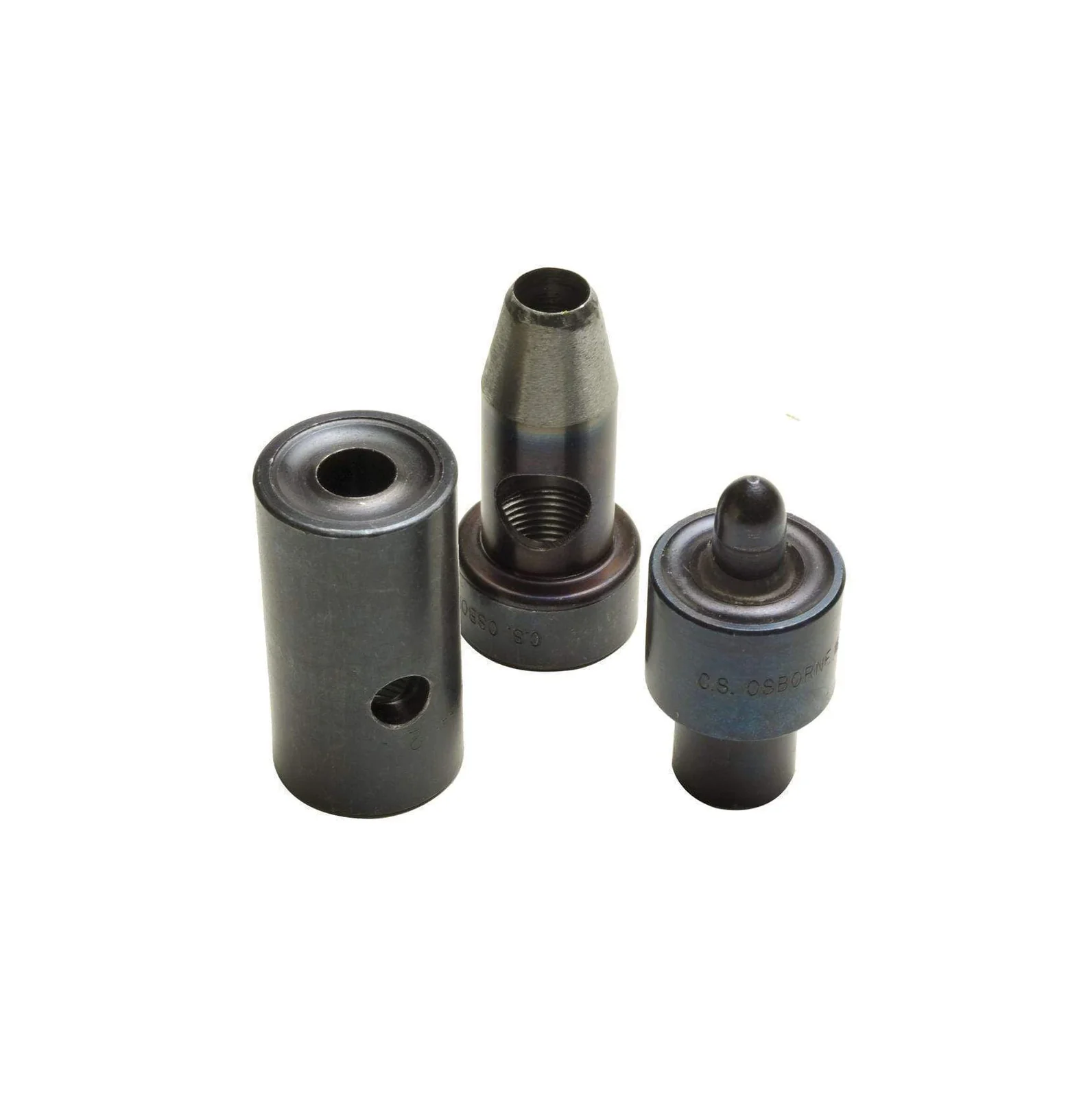 #0, C.S Osborne 3 Piece Grommet Die & Hole Cutter Set, Steel, #T-1611-0