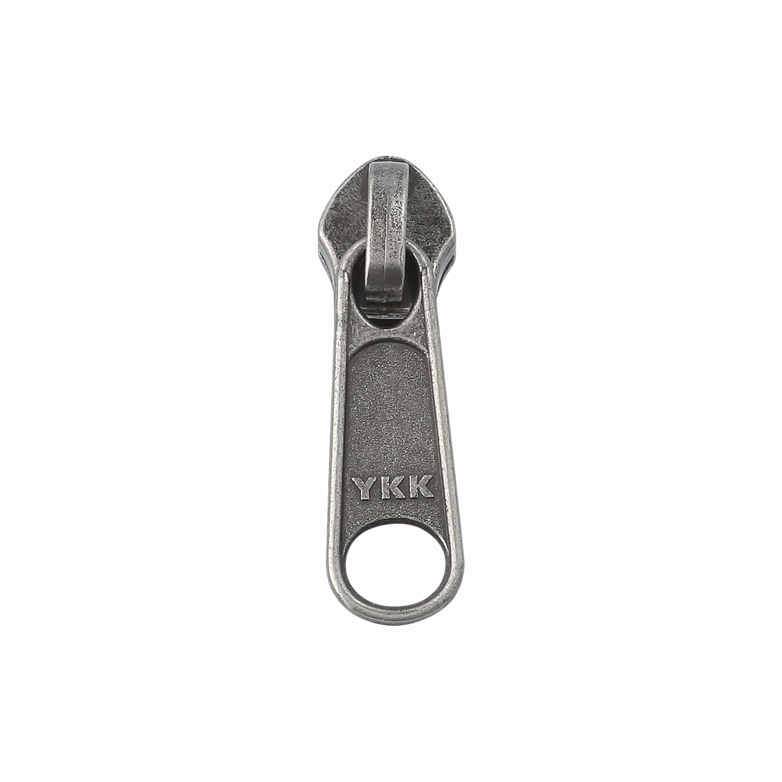 #5 Antique Nickel, Coil, YKK Long Tab Semi-Swivel Zipper Slider, Zinc Alloy, #5CN-1-ANTN