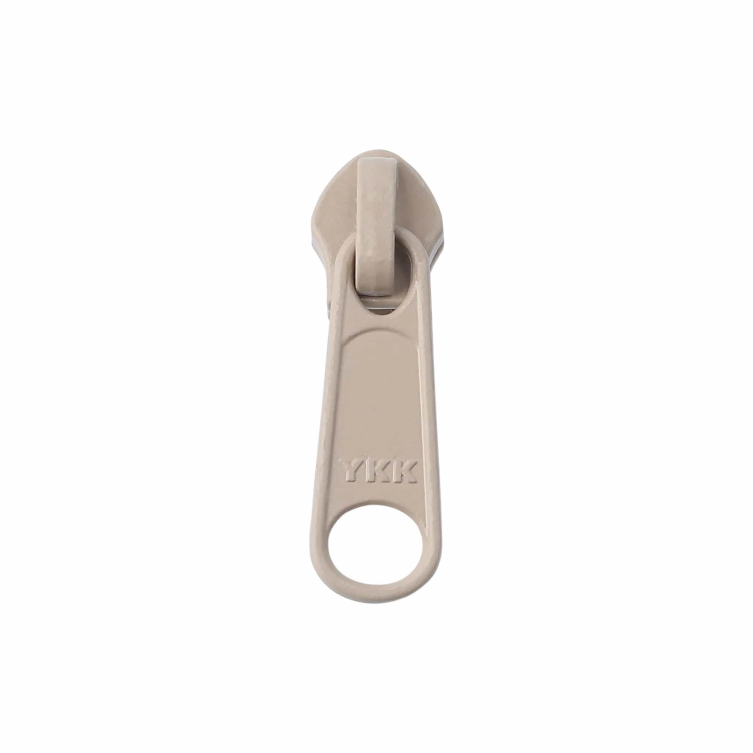 #5 Beige, Coil, YKK Long Tab Semi-Swivel Zipper Slider, Zinc Alloy, #5CN-1-BGE