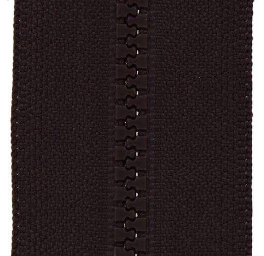 #5 Brown, YKK Vislon Wide Zipper Tape with Brown Plastic Teeth, #5V-W-BRO
