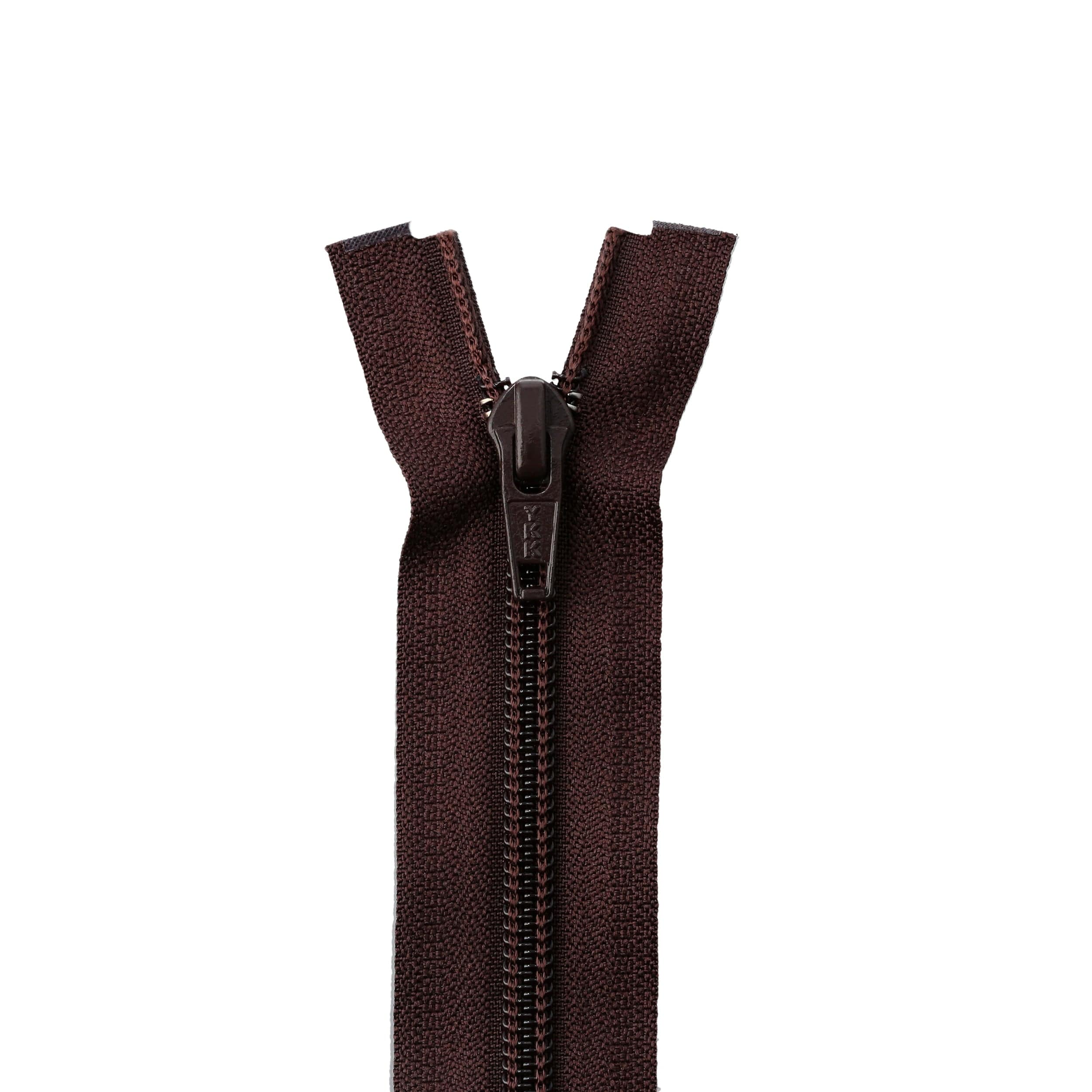 #5 Coil, Brown, 30" YKK Separating Jacket Zipper, Nylon, #5CF-30-BRO