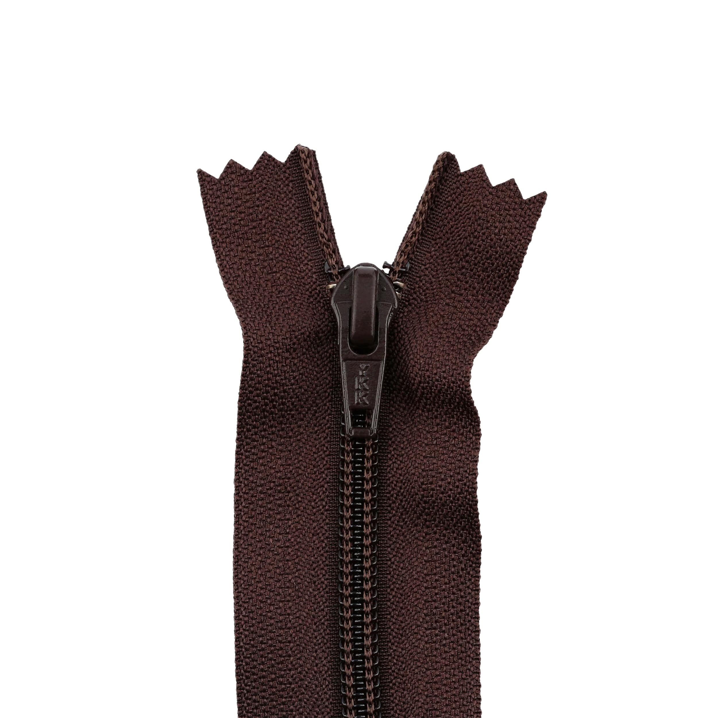 #5 Coil, Brown, 8" YKK Closed End Boot Zipper, Nylon, #560-8-BRO