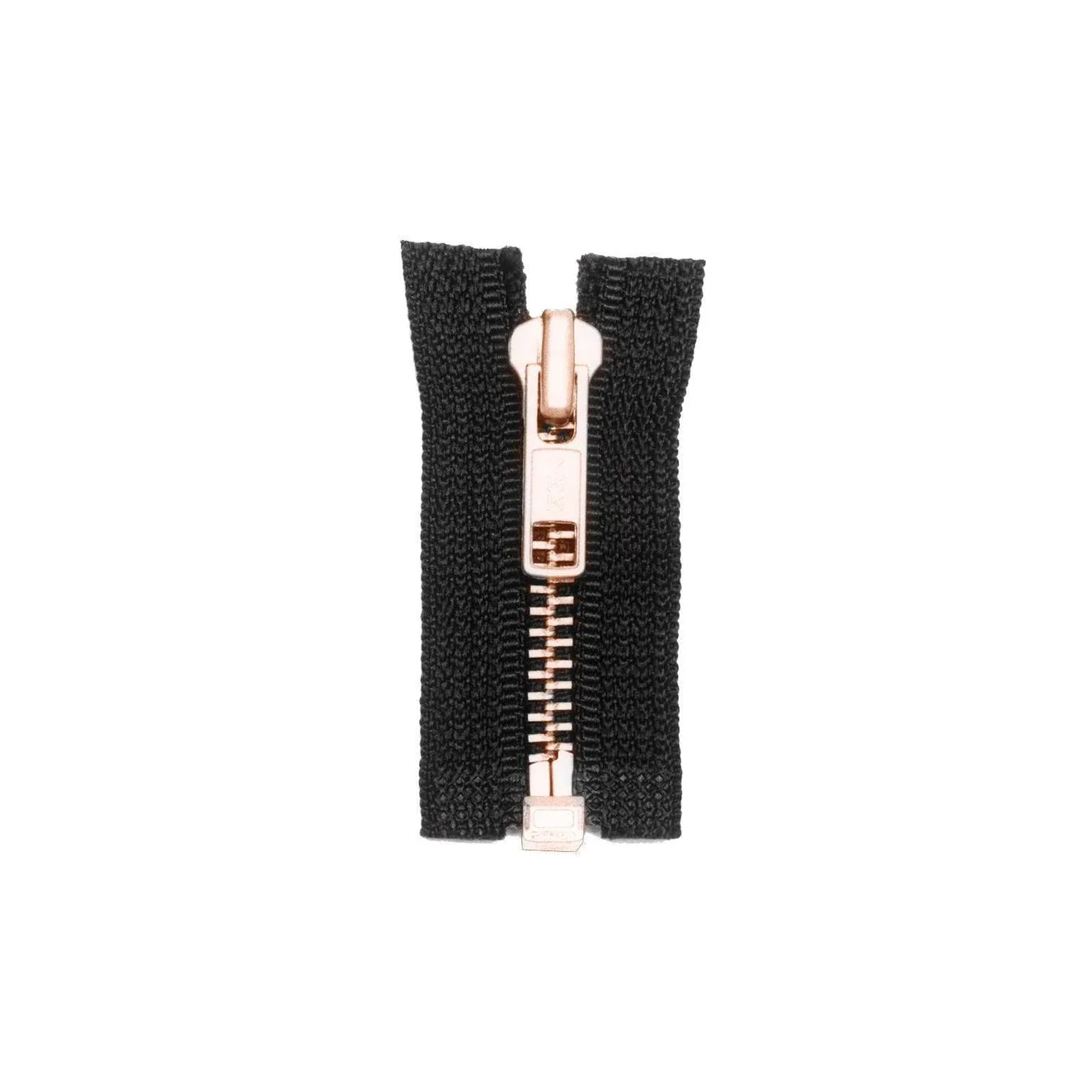 #5 Metal, Black, 22" YKK Separating Jacket Zipper with Brass Teeth, #6JK-22-BLK