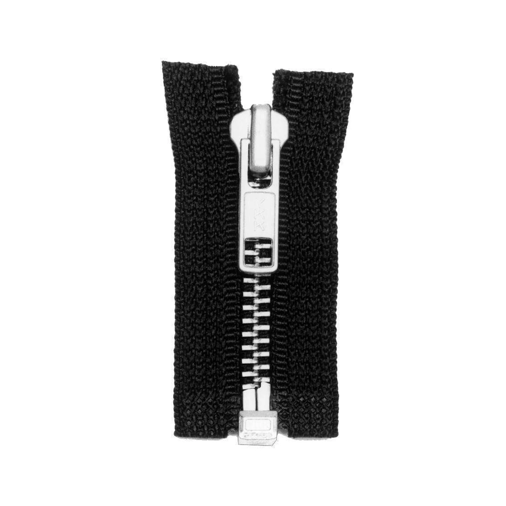 #5 Metal, Black, 24" YKK Separating Jacket Zipper with Solid Nickel Teeth, #6SN-24-BLK