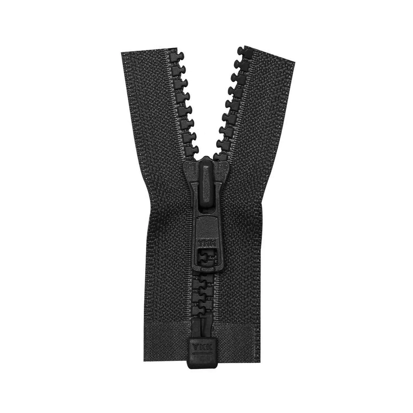 #5 Vislon, Black, 30" YKK Separating Jacket Zipper, Plastic, #5VF-30-BLK