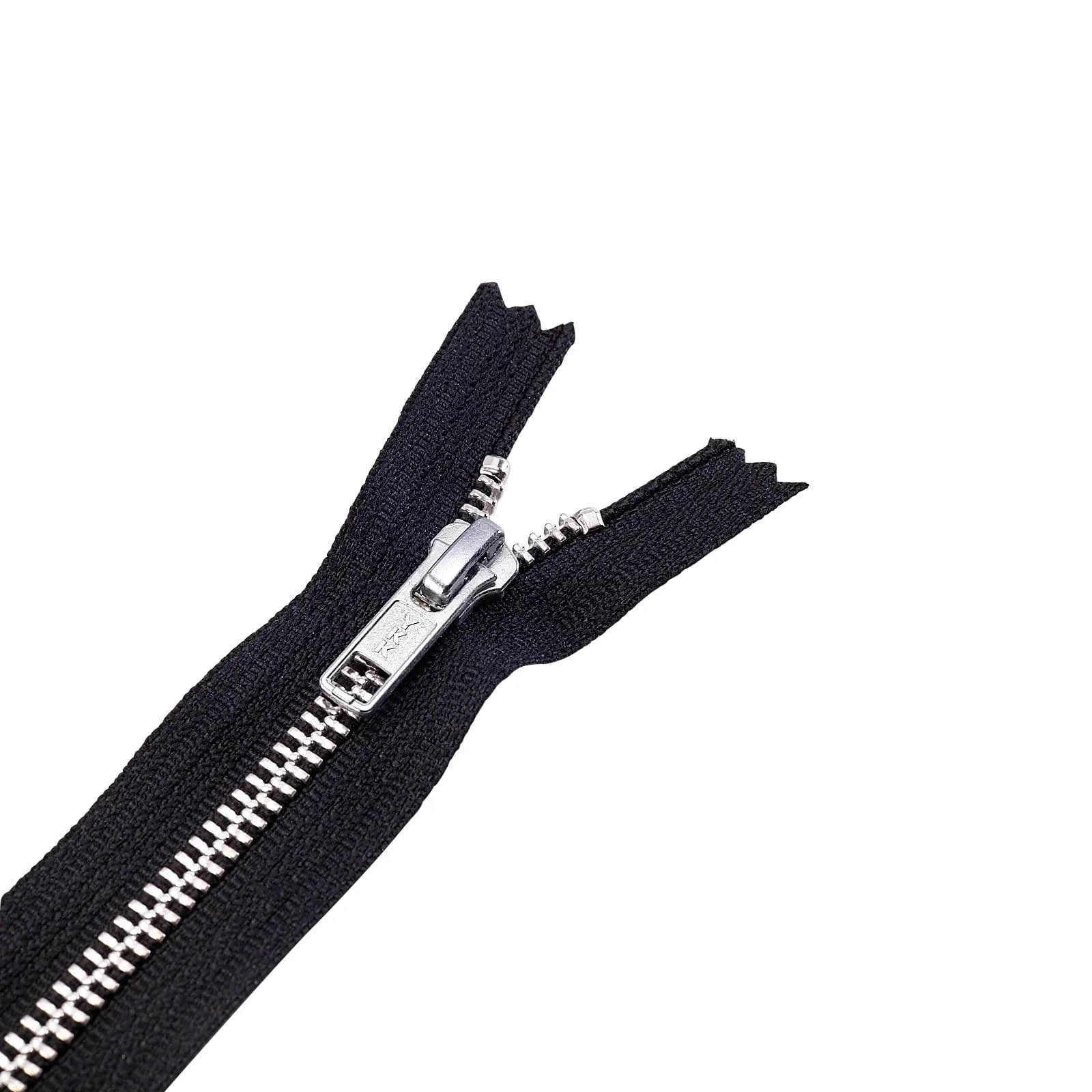 #6 Metal, Black, 10" YKK Closed End Zipper with Aluminum Teeth, #6CEB-10-BLK-N