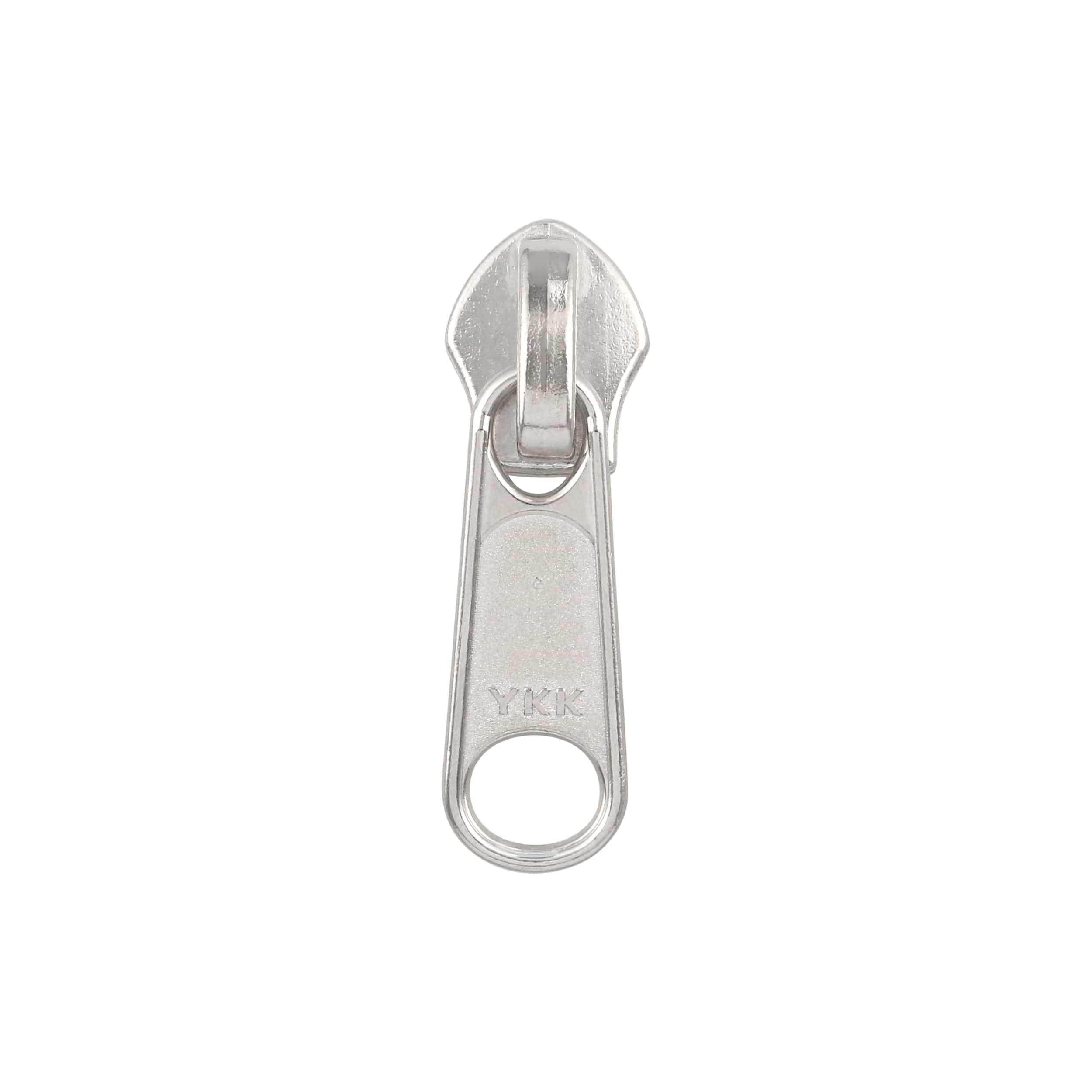 #8 Nickel, Coil, YKK Long Tab Semi-Swivel Zipper Slider, Zinc Alloy, #8C-1-NP