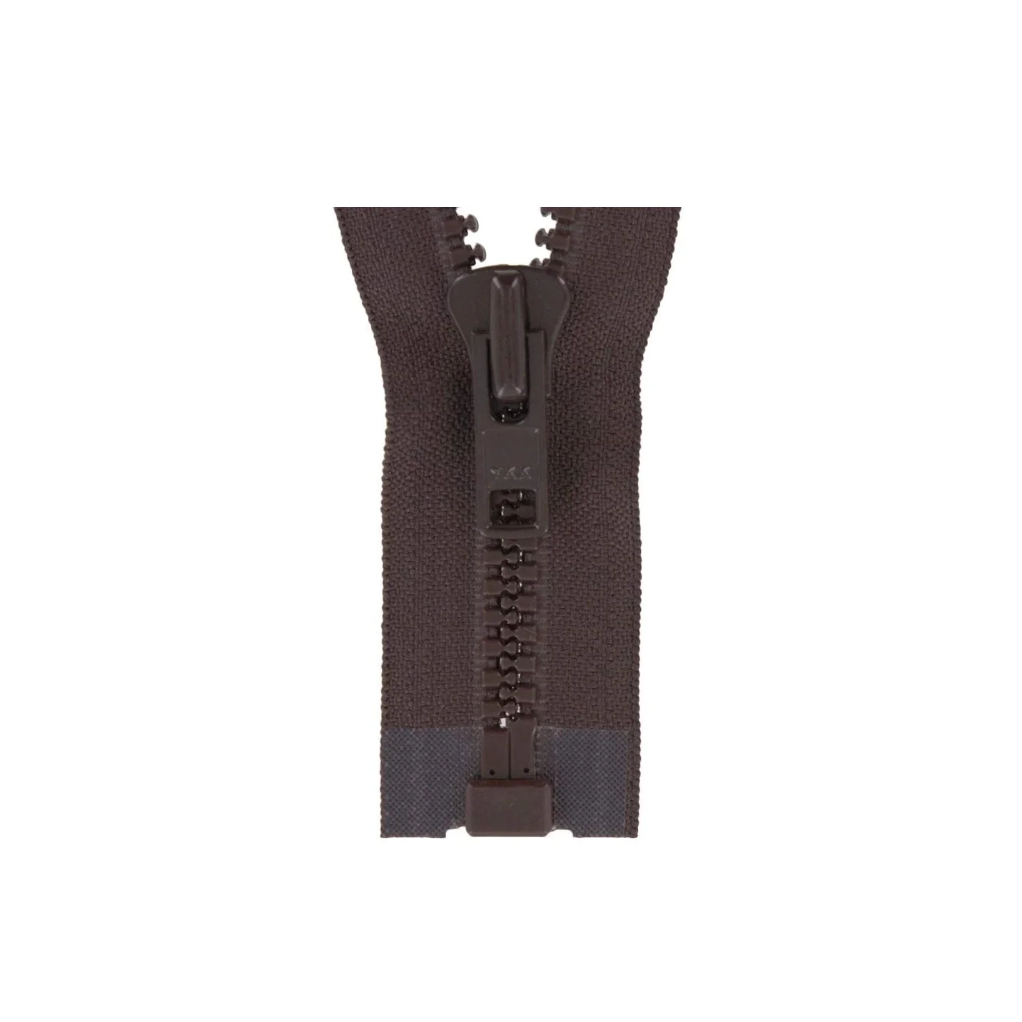 #8 Vislon, Brown, 30" YKK Separating Jacket Zipper, Plastic, #8VF-30-BRO