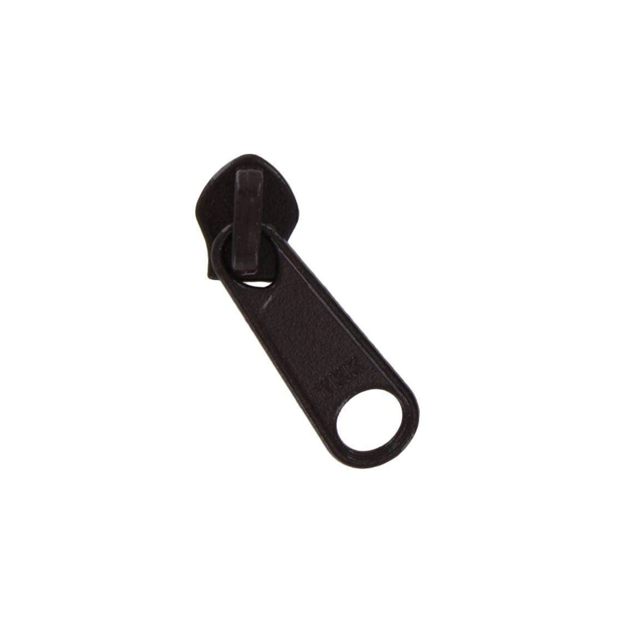 #9 Brown, Coil, YKK Long Tab Semi-Swivel Zipper Slider, Zinc Alloy, #9C-1-BRO