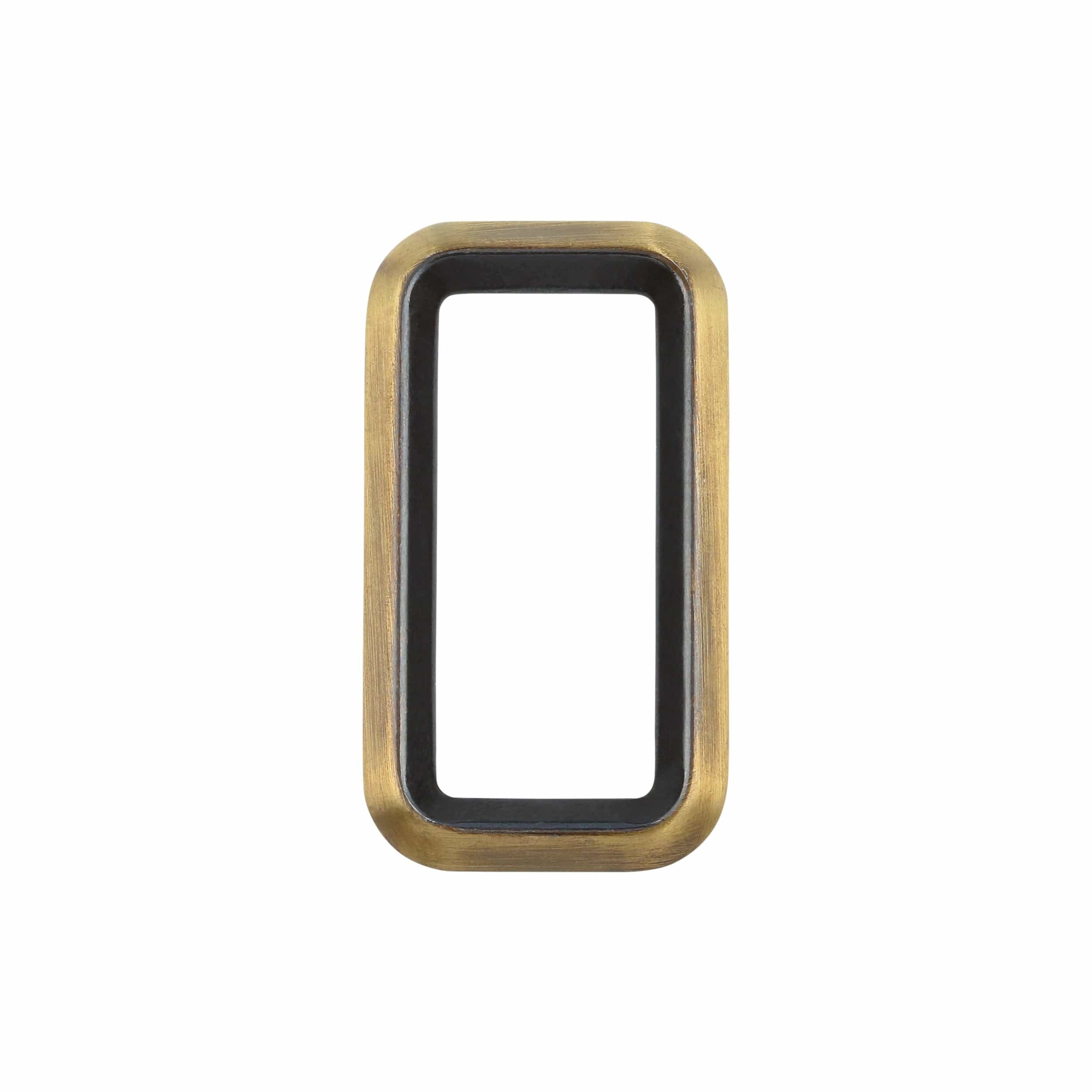 1 1/2" Antique Brass, Cast Beveled Rectangular Ring, Zinc Alloy, #P-2875-ANTB