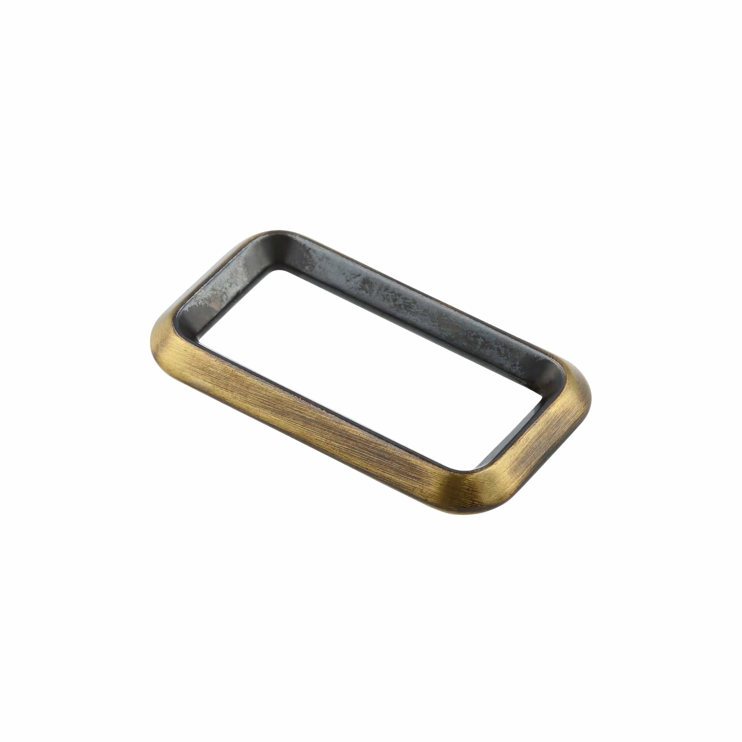 1 1/2" Antique Brass, Cast Beveled Rectangular Ring, Zinc Alloy, #P-2875-ANTB