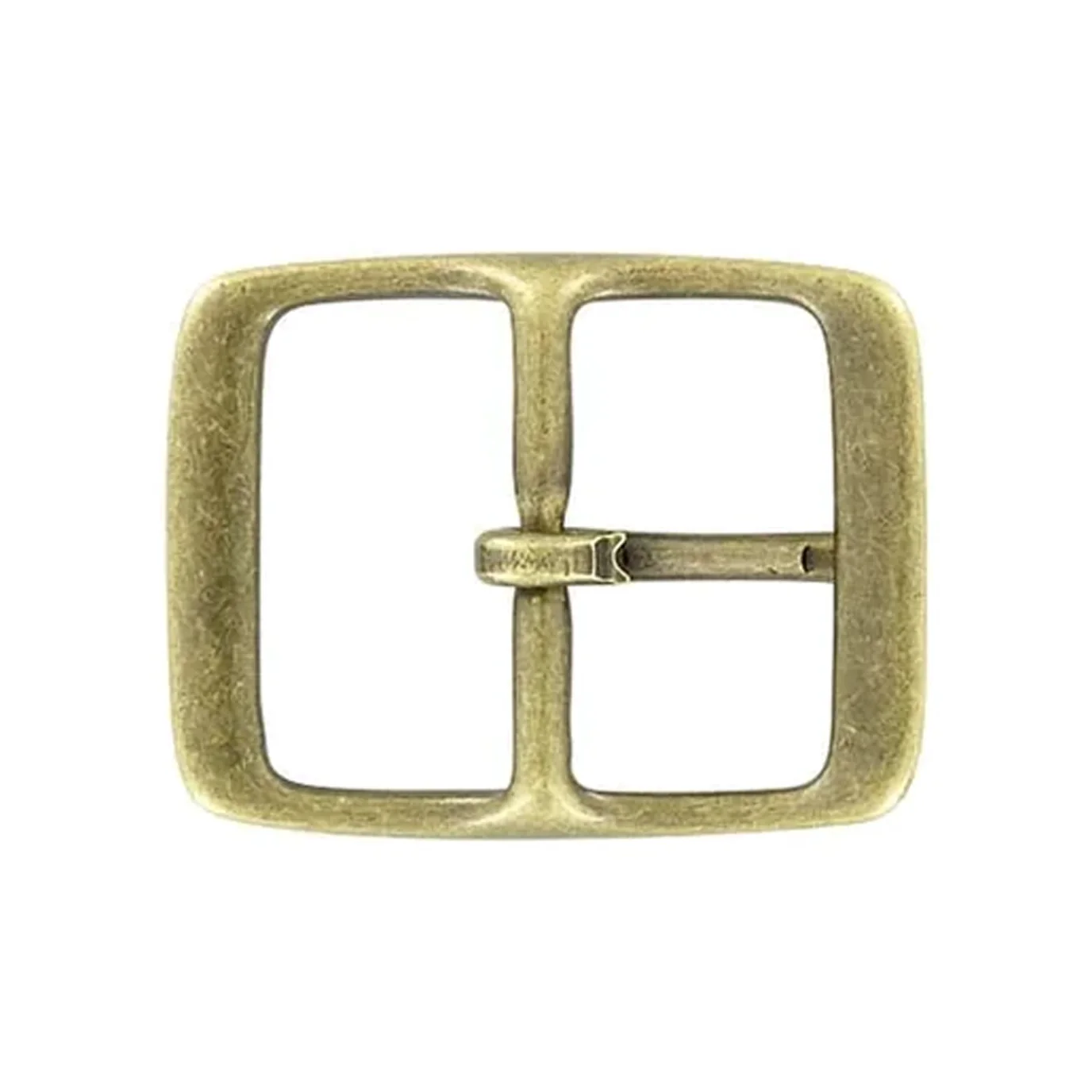 1 1/2" Antique Brass, Center Bar Buckle, Solid Brass, #C-1345-ANTB