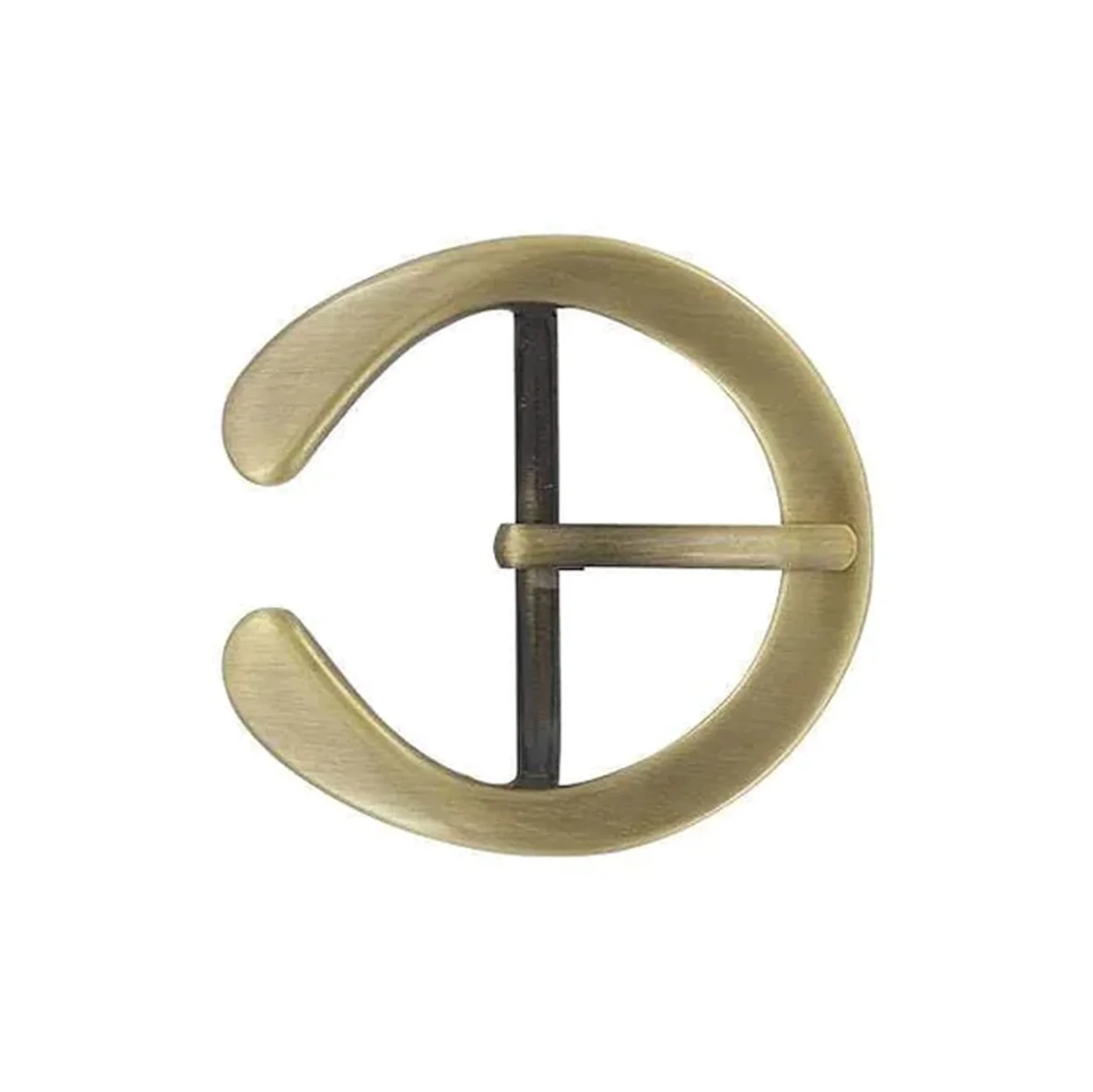 1 1/2" Antique Brass, Horseshoe Center Bar Buckle, Zinc Alloy, #C-1830-ANTB
