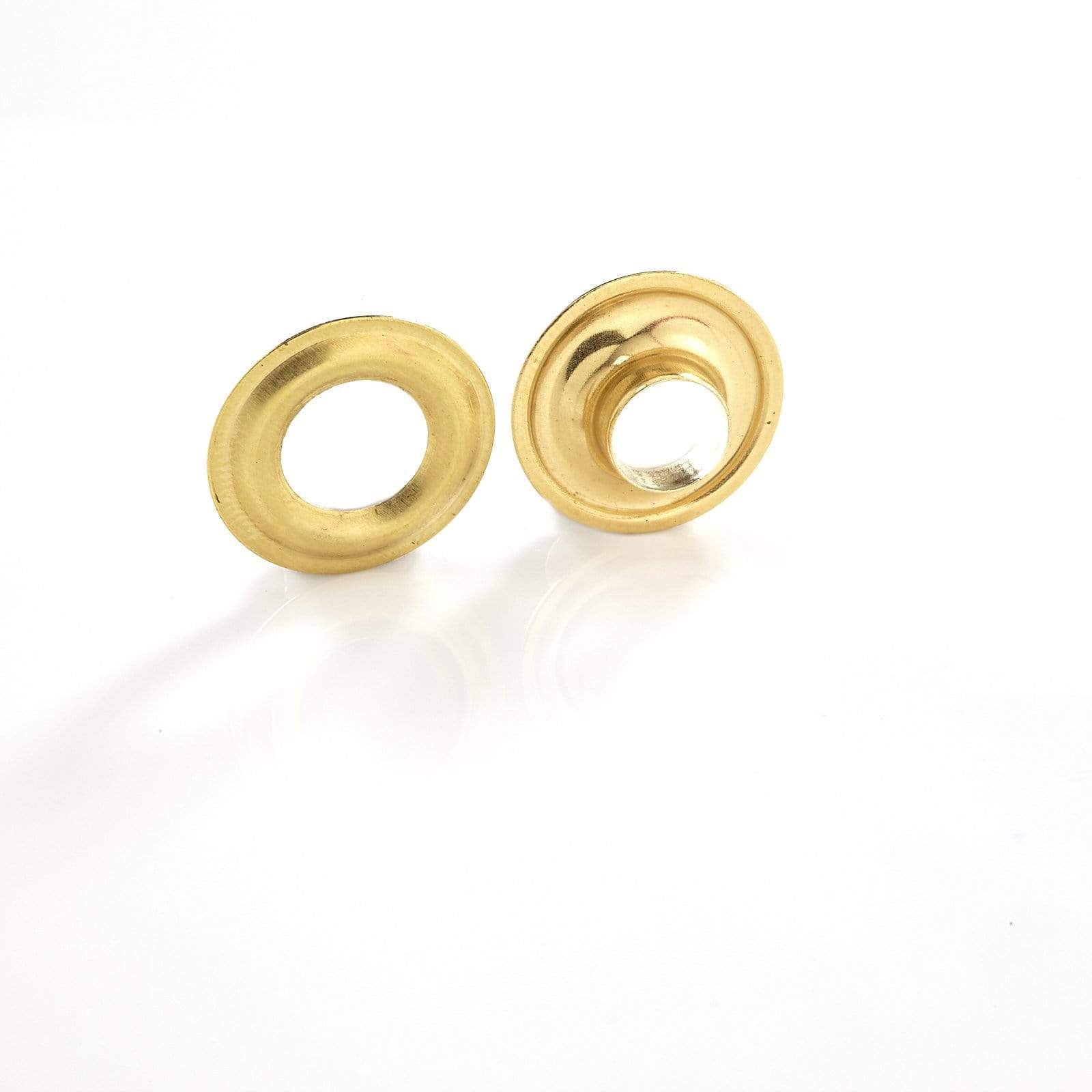 #1 Brass, Grommet with Washer, Solid Brass - 12 pk, #GROM-1-SB