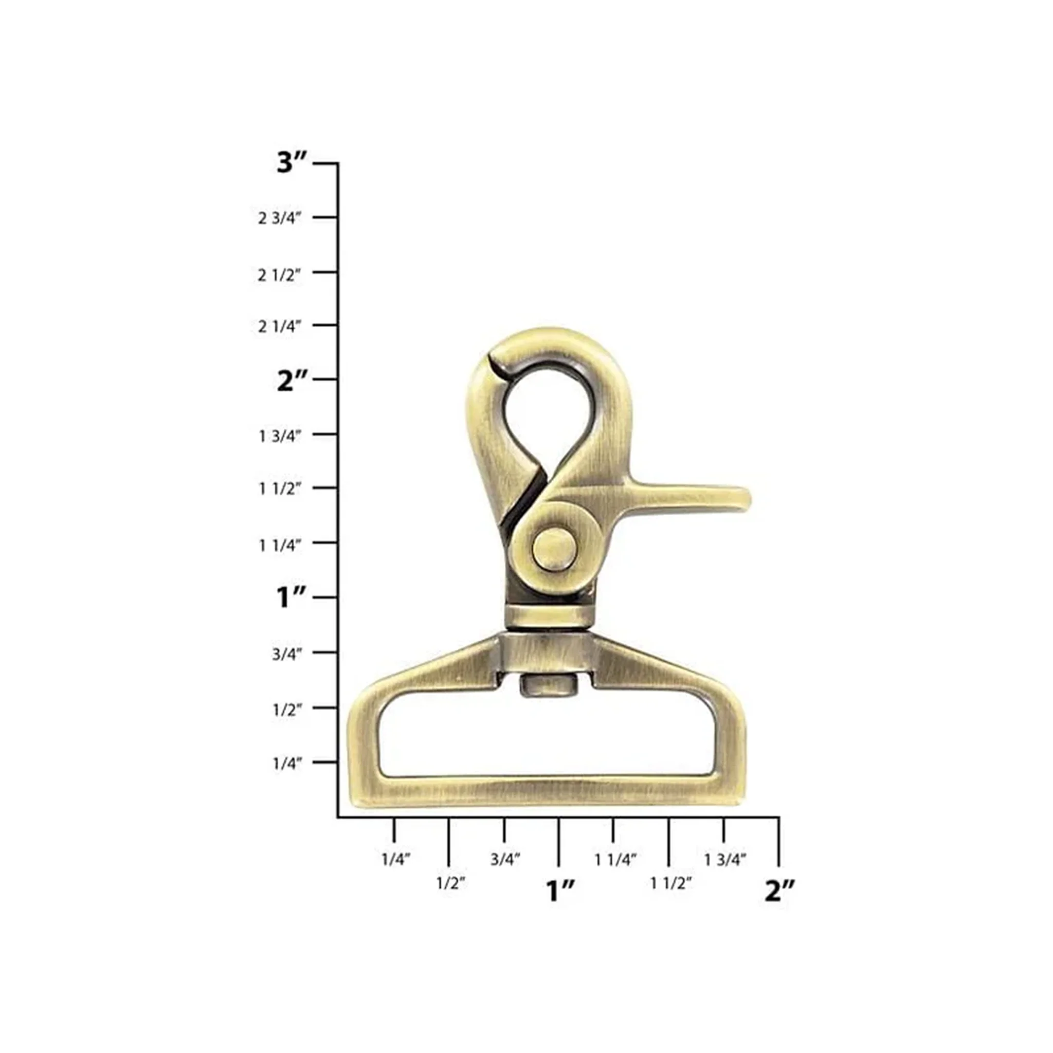 1 1/2" Antique Brass, Trigger Swivel Snap Hook, Zinc Alloy, #P-3138-ANTB