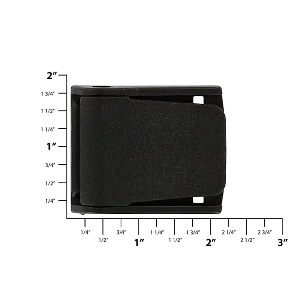 1 1/2" Black, Cam Lever Buckle, Plastic, #JL-1-1-2