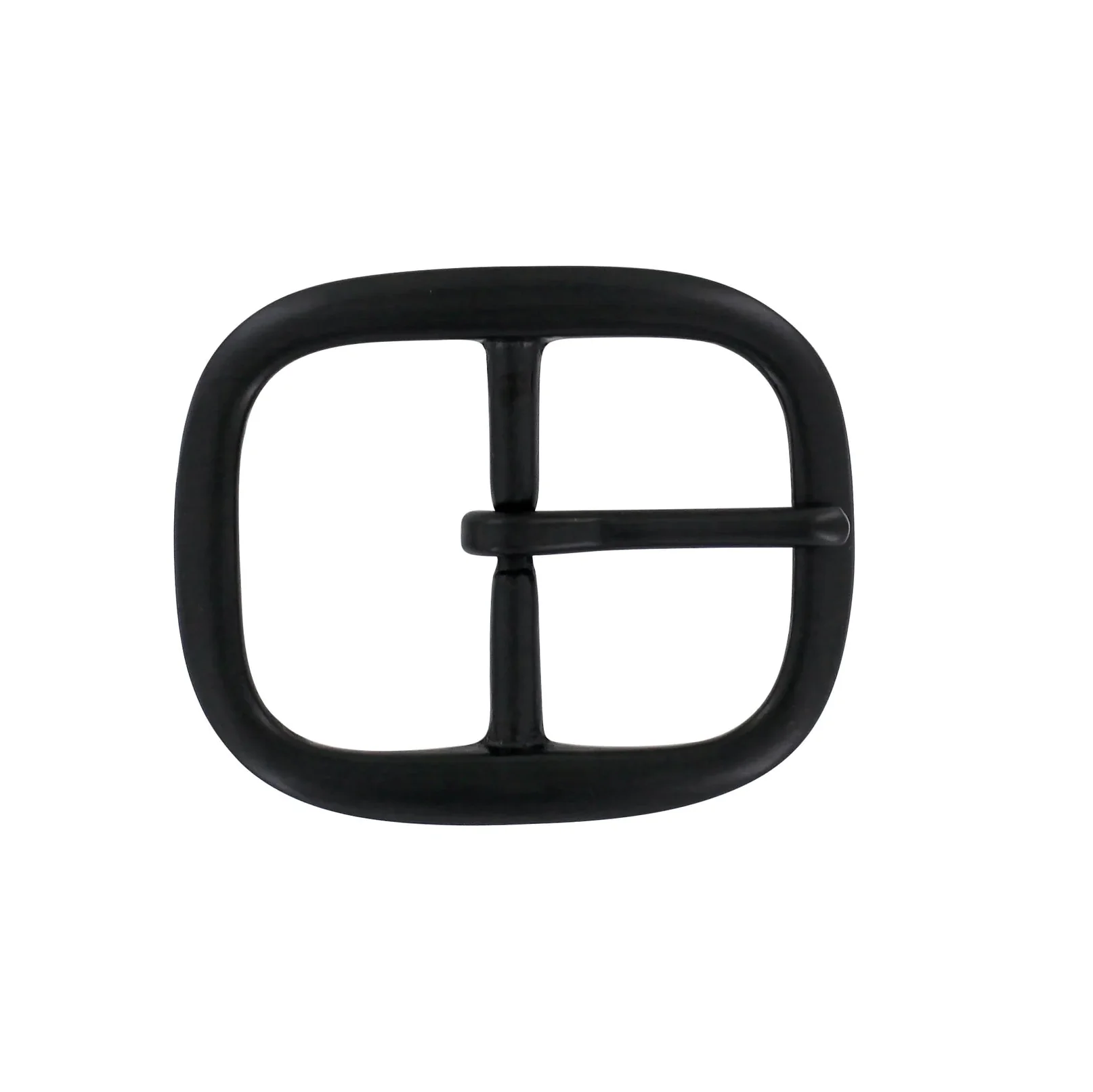 1 1/2" Black, Center Bar Buckle, Solid Brass, #C-1346-BLK