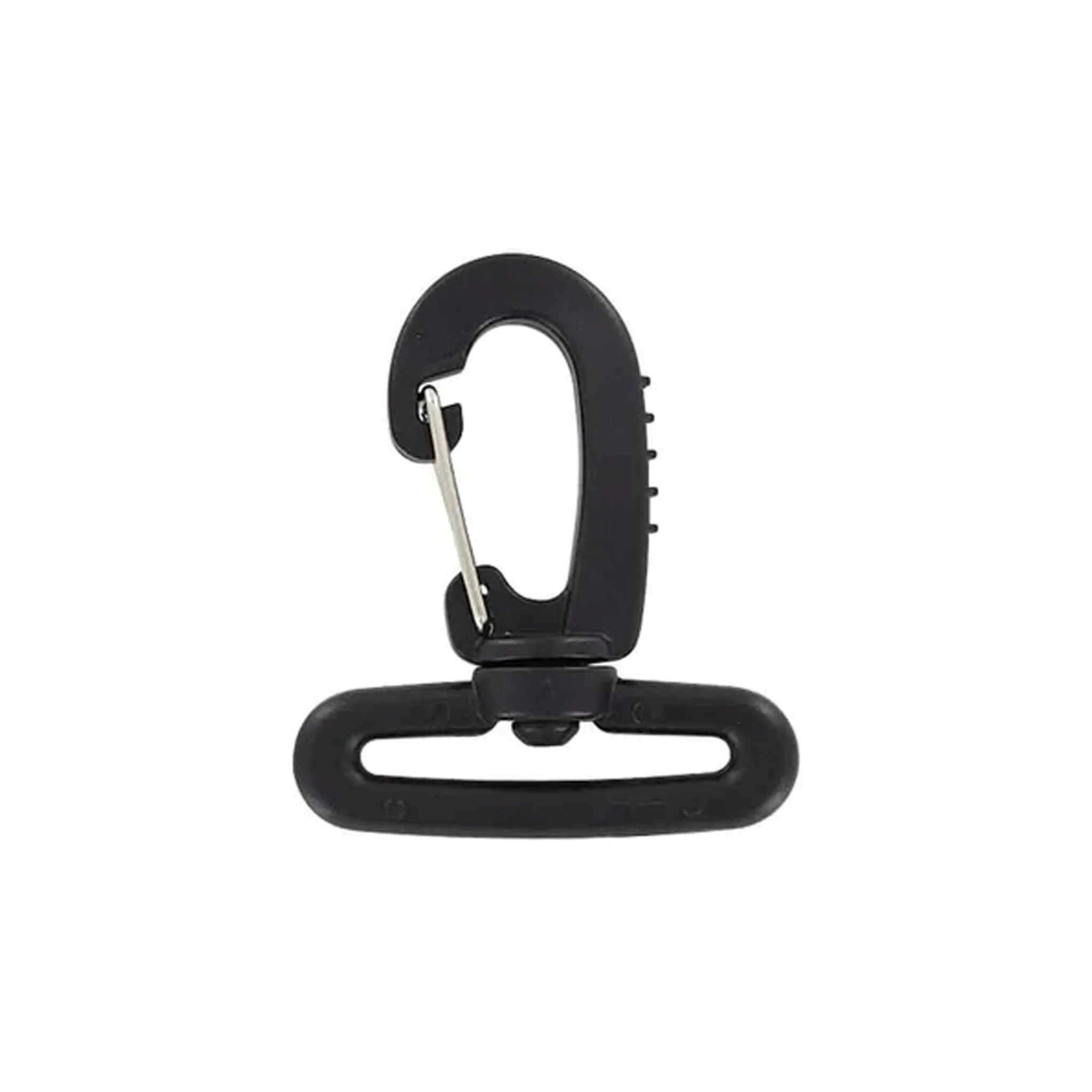 1 1/2" Black, Lever Swivel Snap Hook, Plastic, #C-1905