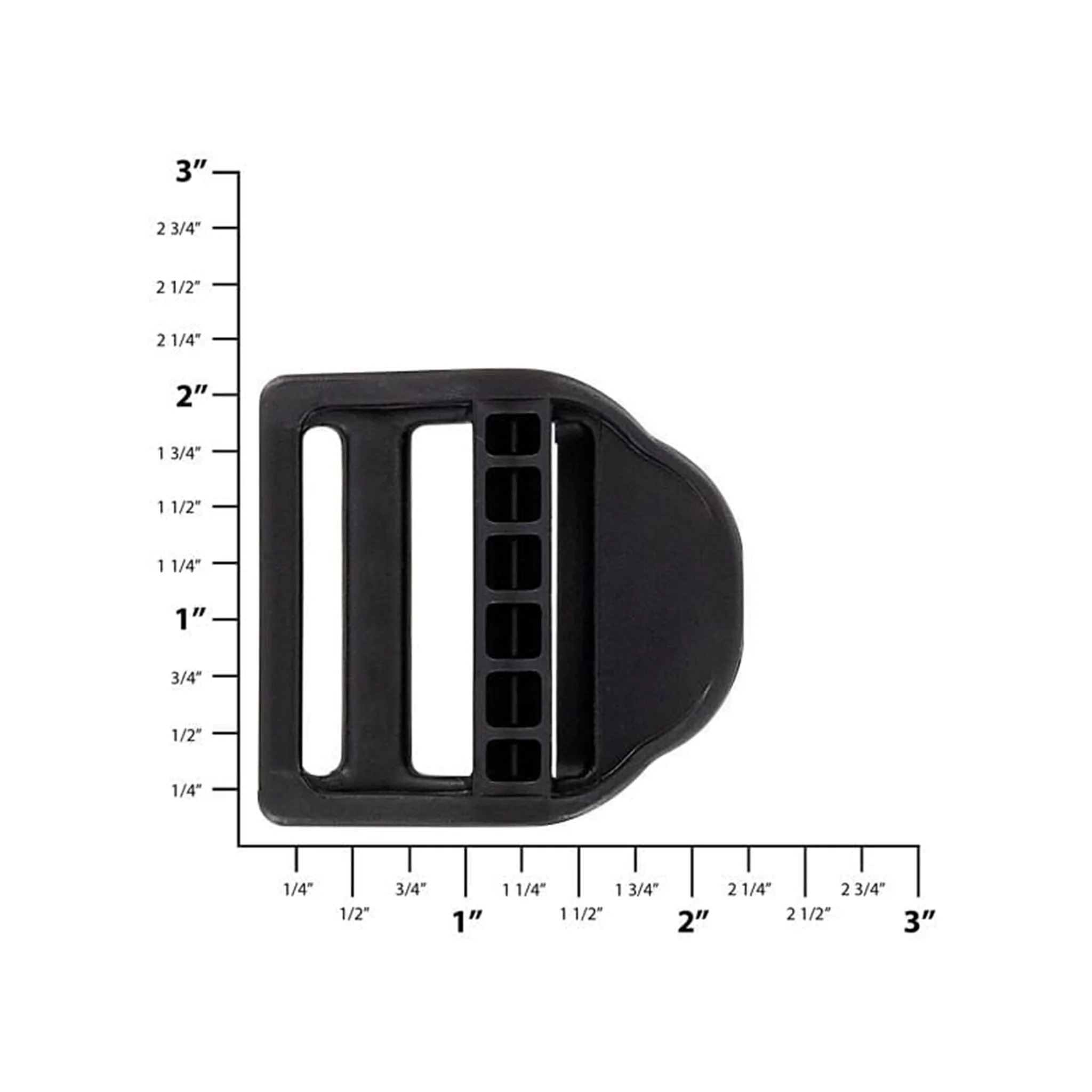 1 1/2" Black, Tensionlock, Plastic, #TL-1-1-2
