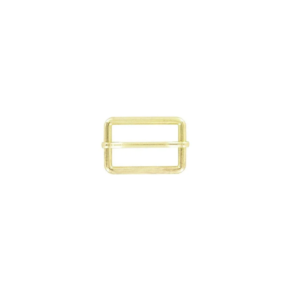 1 1/2" Brass, Cast Adjustable Strap Slide, Zinc Alloy, #C-2111-BRS