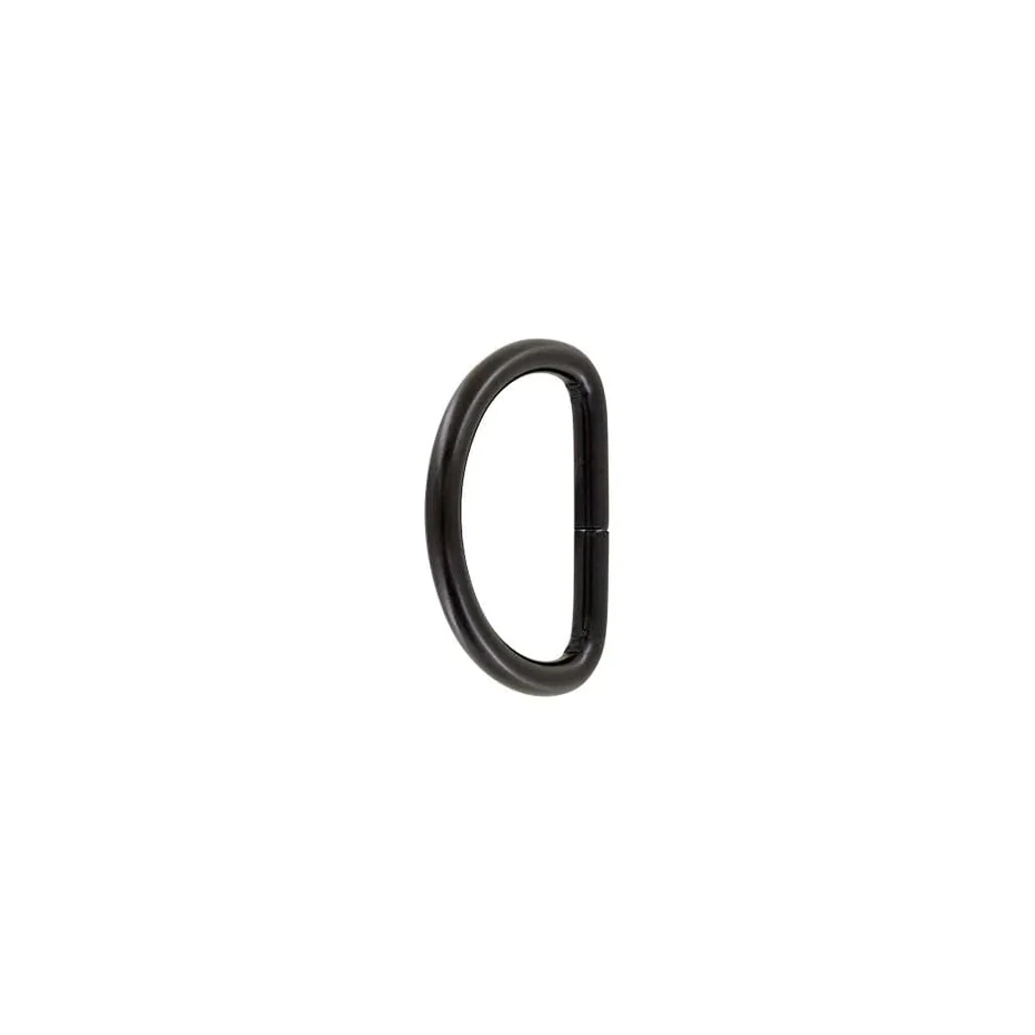 1 1/2" Matte Black, Split D Ring, Steel, #P-2121-BLK