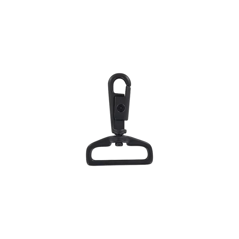 1 1/2" Matte Black, Swivel Snap Hook, Zinc Alloy, #P-1619-BLK
