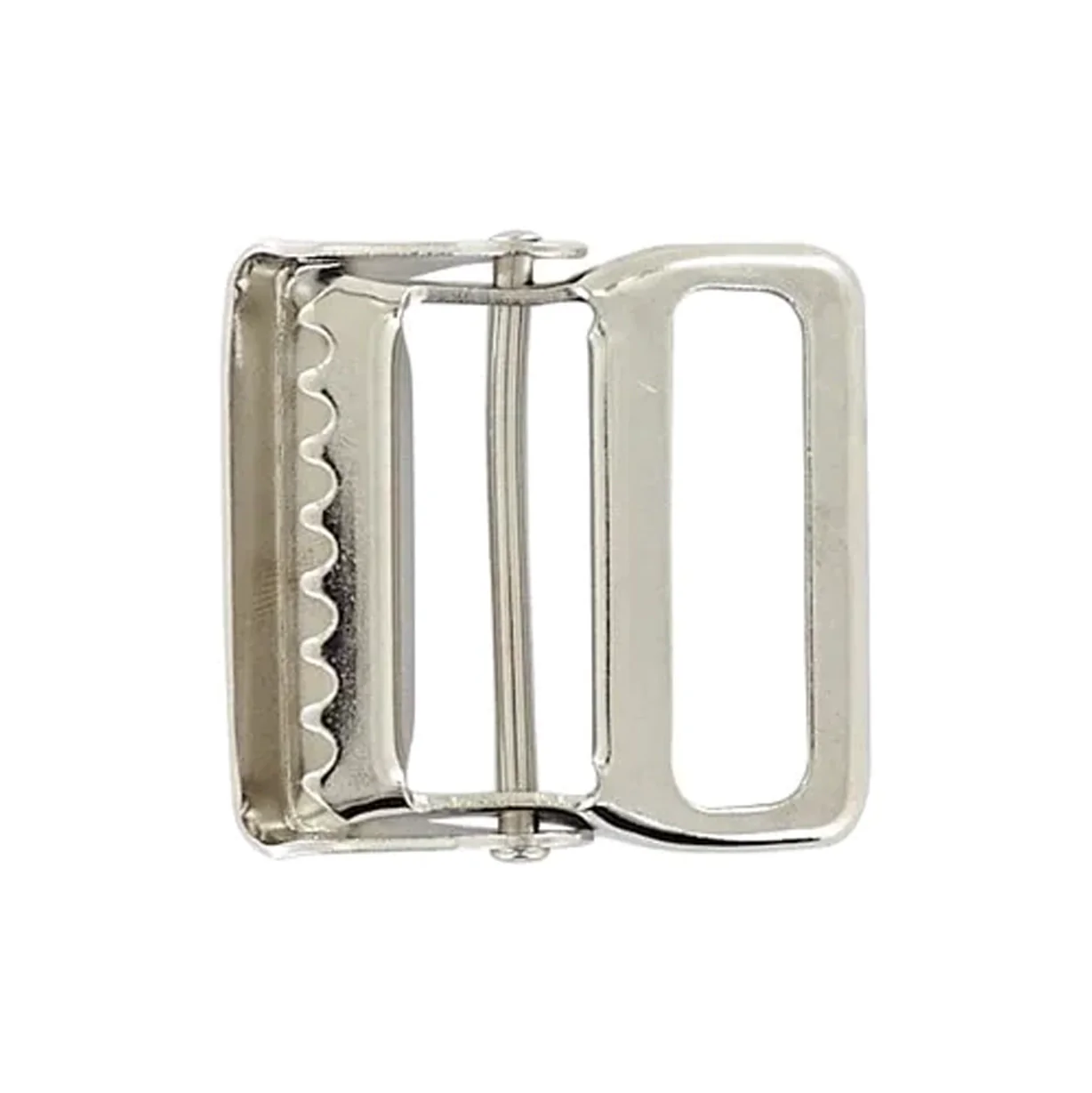 1 1/2" Nickel, Cinch Lock Webbing Buckle, Steel, #C-60-1-1-2