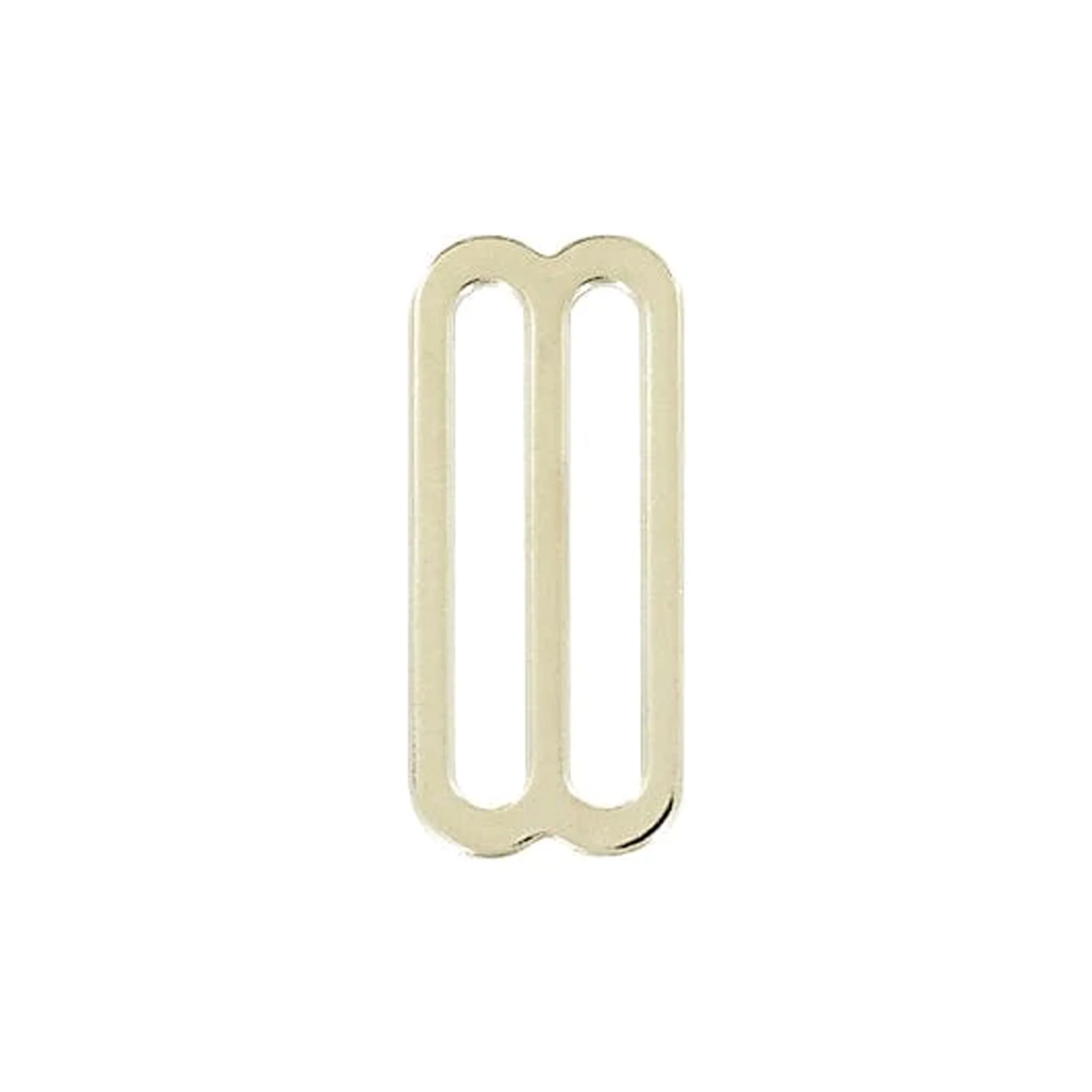 1 1/2" Nickel, Flat Stamped Double Loop, Tri Bar Slide, Steel, #C-24-1-1-2-N
