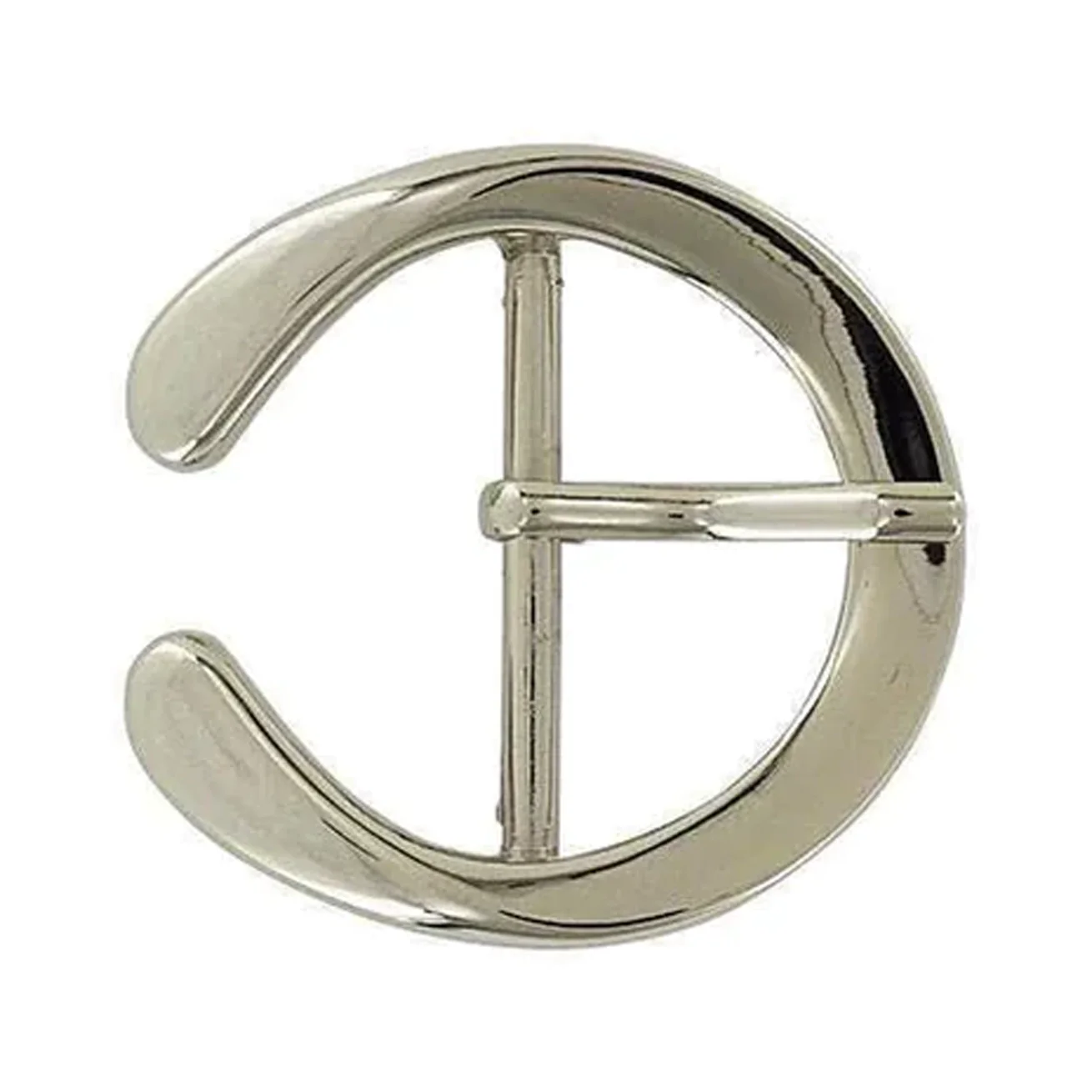 1 1/2" Nickel, Horseshoe Center Bar Buckle, Zinc Alloy, #C-1830-NIC