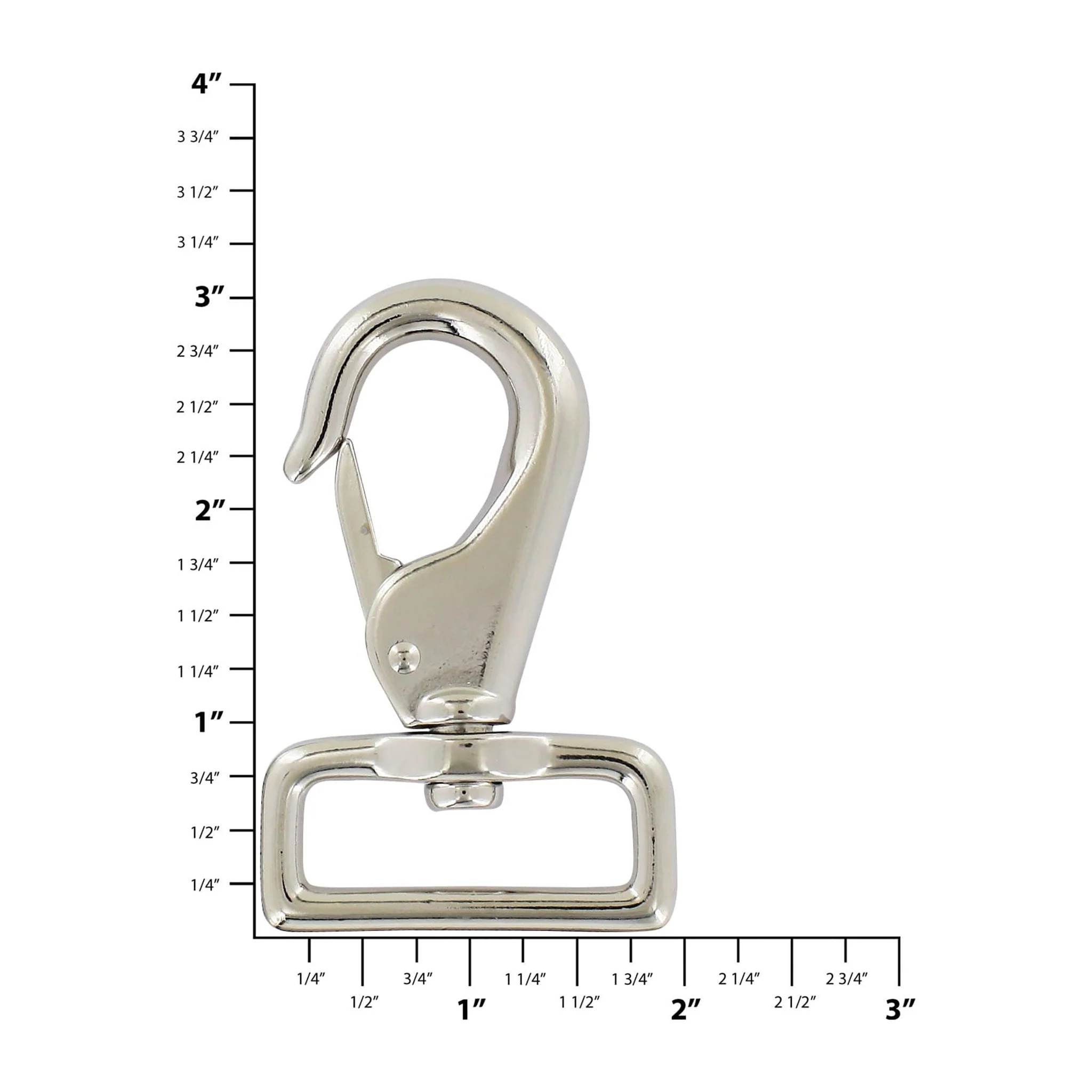1 1/2" Nickel, Swivel Snap Hook, Zinc Alloy, #P-2902-NIC