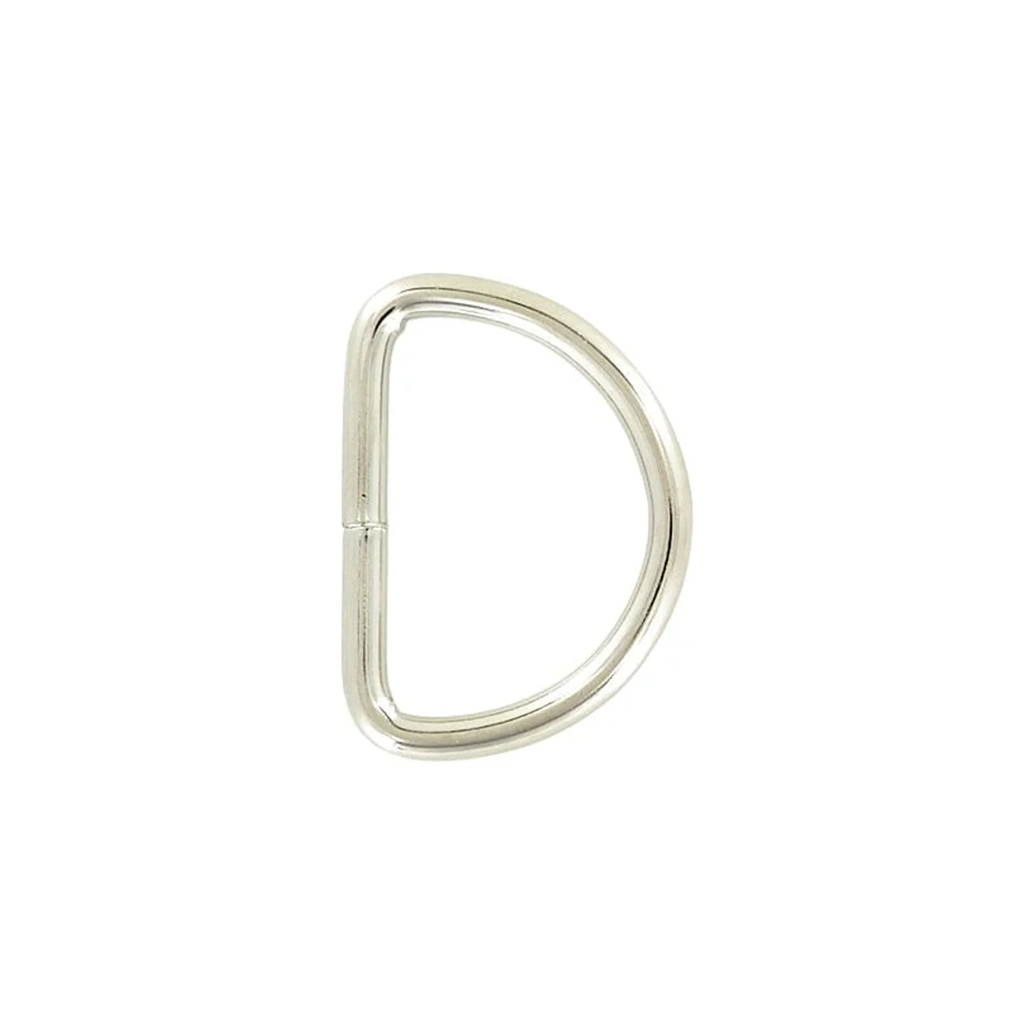 1 1/2" Nickel, Welded D Ring, Steel, #P-2071-NP