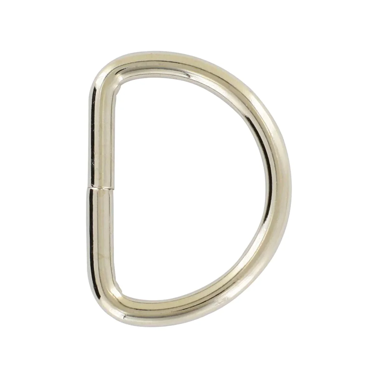 1 1/2" Nickel, Welded D Ring, Steel, #P-2117-NP