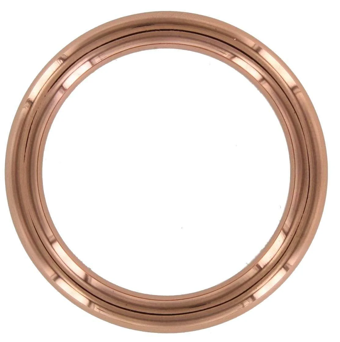 1 1/2" Shiny Copper, Cast Round Ring, Zinc Alloy, #P-2772-CPR