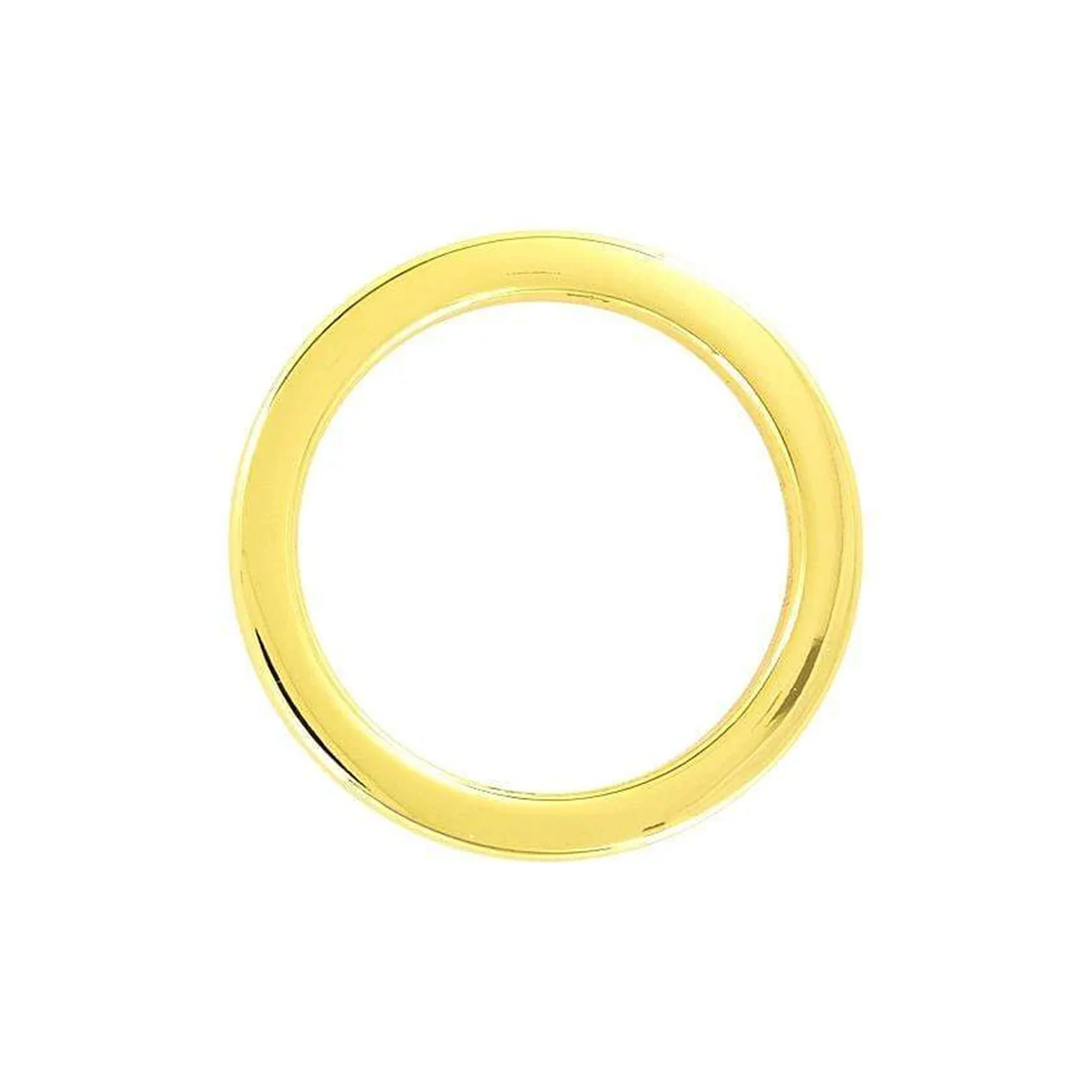 1 1/2" Shiny Gold, Cast Flat Round Ring, Zinc Alloy, #P-2551-GOLD