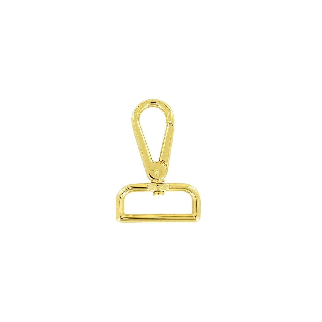 1 1/2" Shiny Gold, Lever Swivel Snap Hook, Zinc Alloy-PK4, #P-2831-GOLD