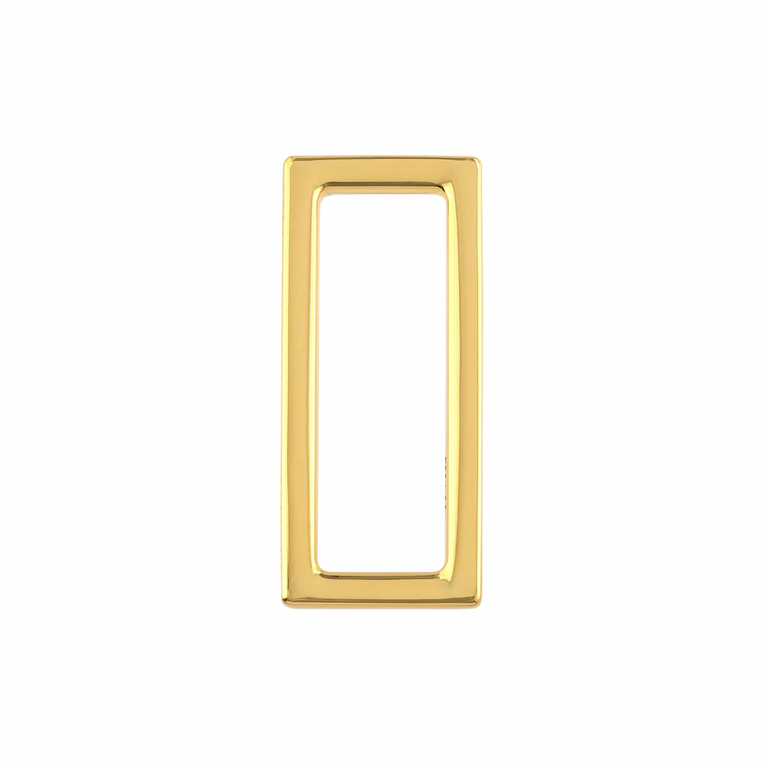 1 1/2" Shiny Gold, Rectangular Ring, Zinc Alloy, #P-3114-GOLD
