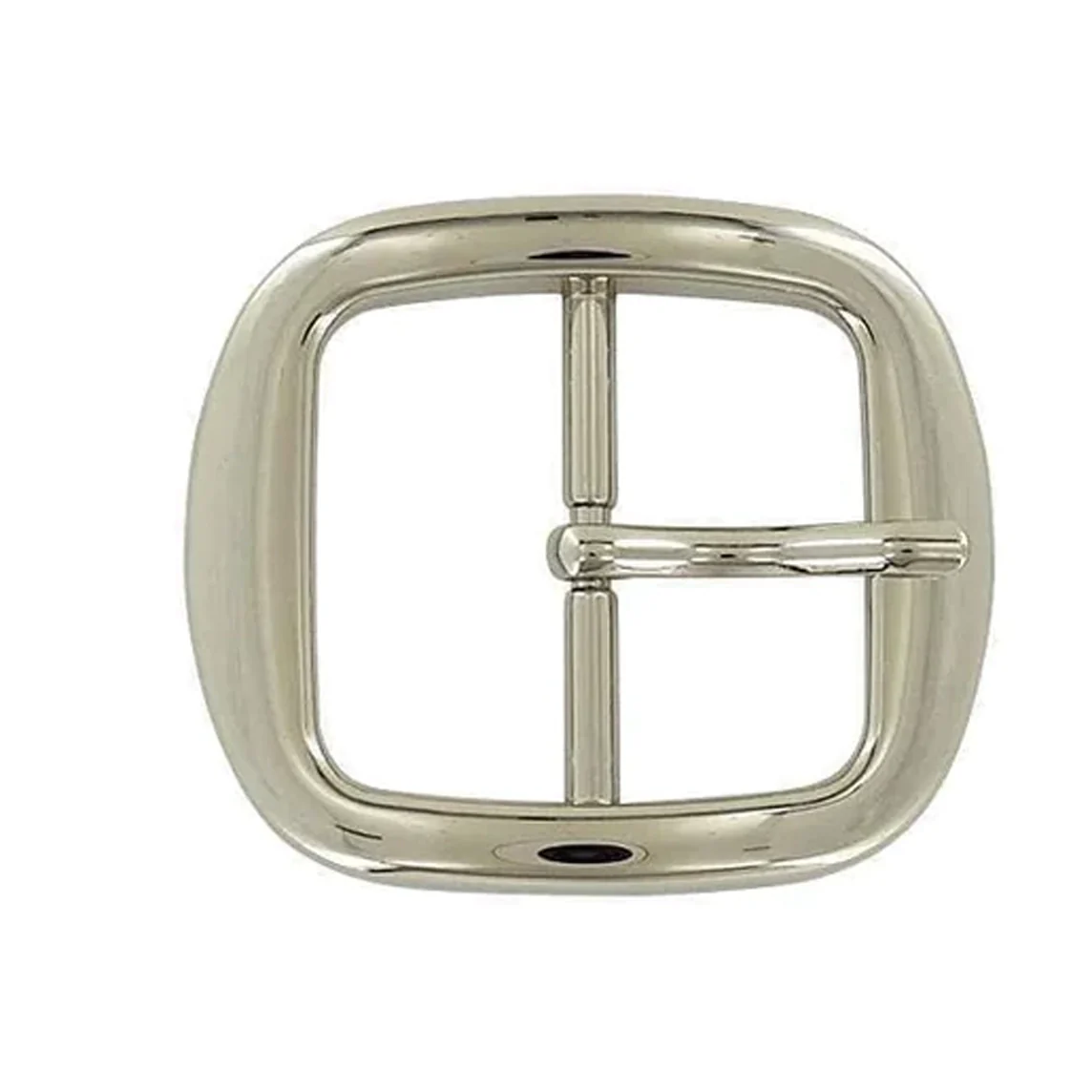 1 1/2" Shiny Nickel, Center Bar Buckle, Zinc Alloy, #C-1920