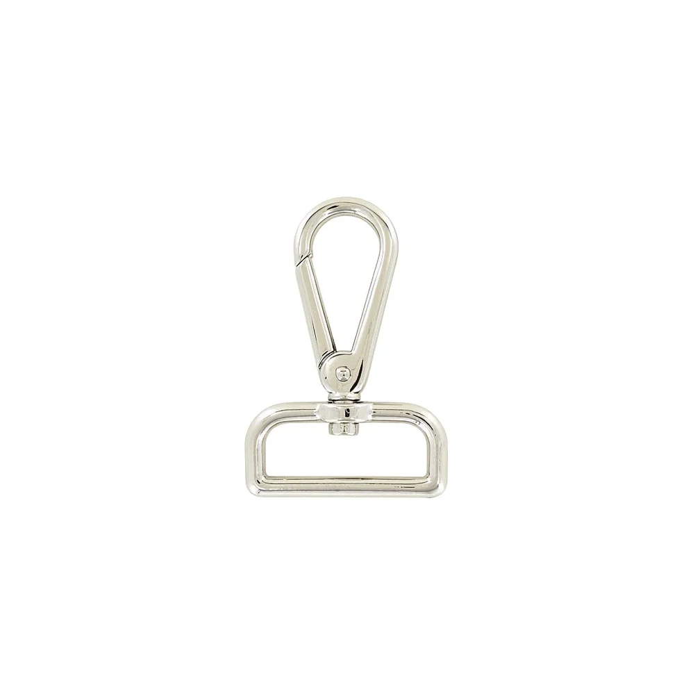 1 1/2" Shiny Nickel, Lever Swivel Snap Hook, Zinc Alloy-PK4, #P-2831-NIC