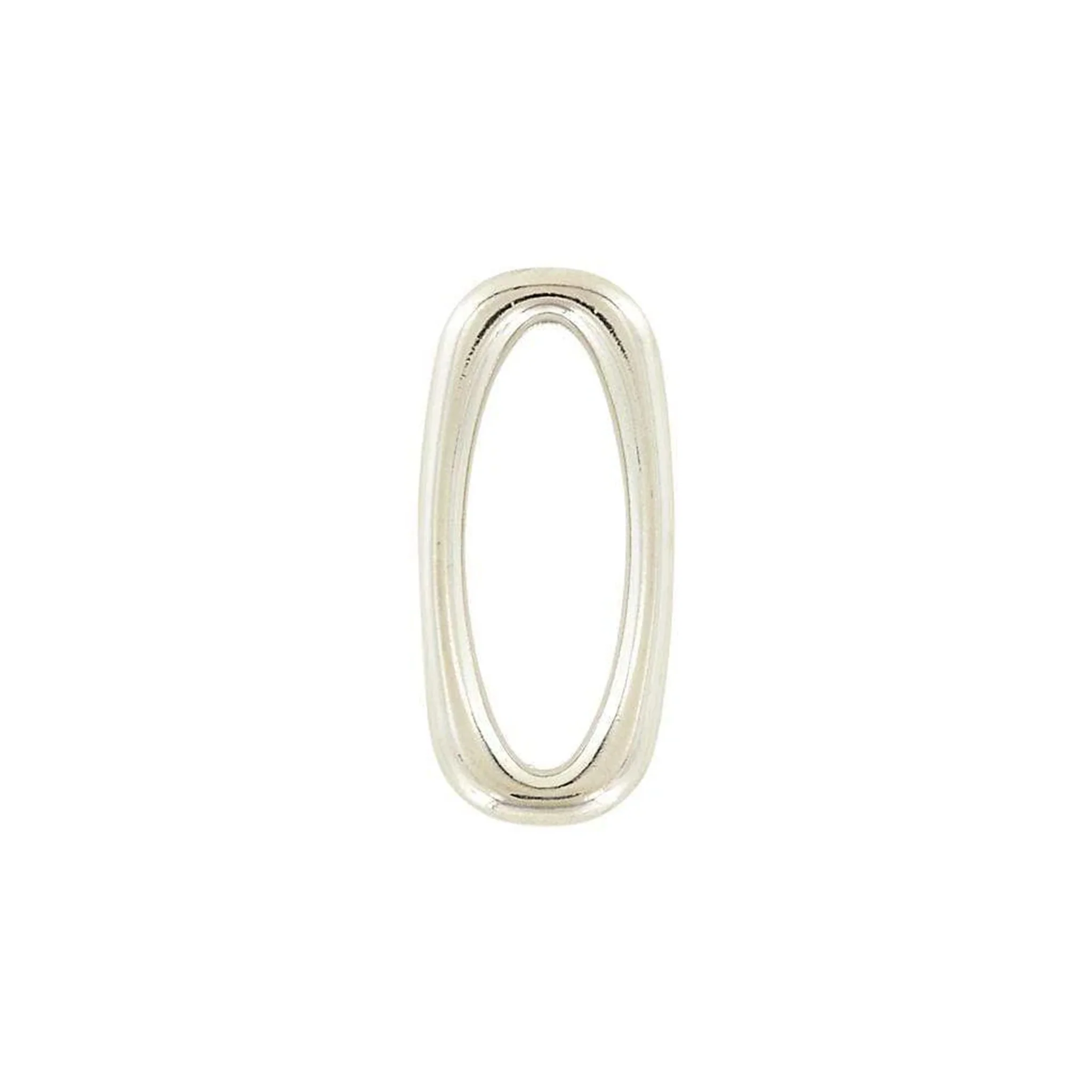 1 1/2" Shiny Nickel, Rectangular Ring, Zinc Alloy, #P-2988-NIC