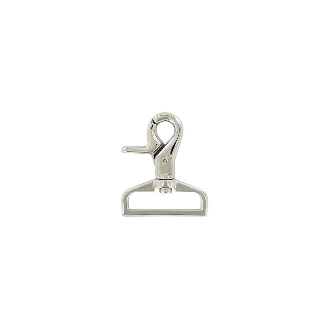 1 1/2" Shiny Nickel, Swivel Snap Hook, Zinc Alloy, #P-3138-NIC