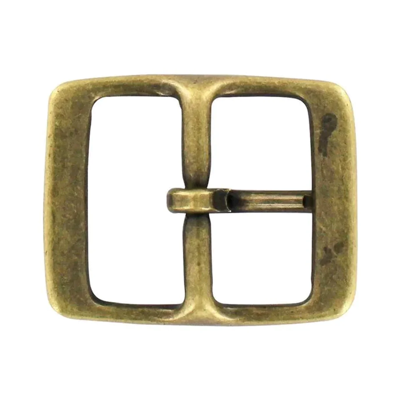 1 1/4" Antique Brass, Center Bar Buckle, Solid Brass, #C-1343-ANTB