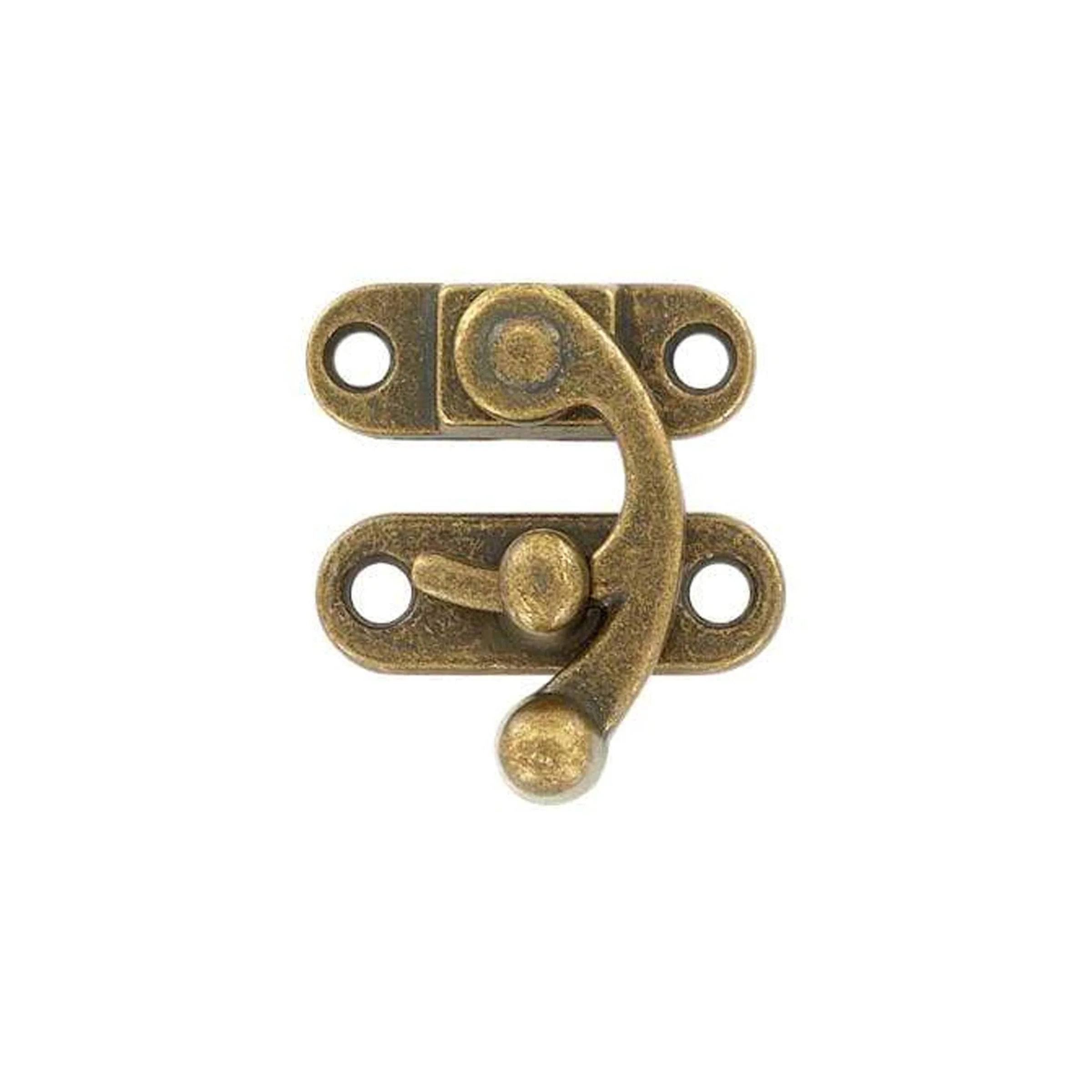 1 1/4" Antique Brass, Swing Lock Clasp, Zinc Alloy, #P-2433-ANTB