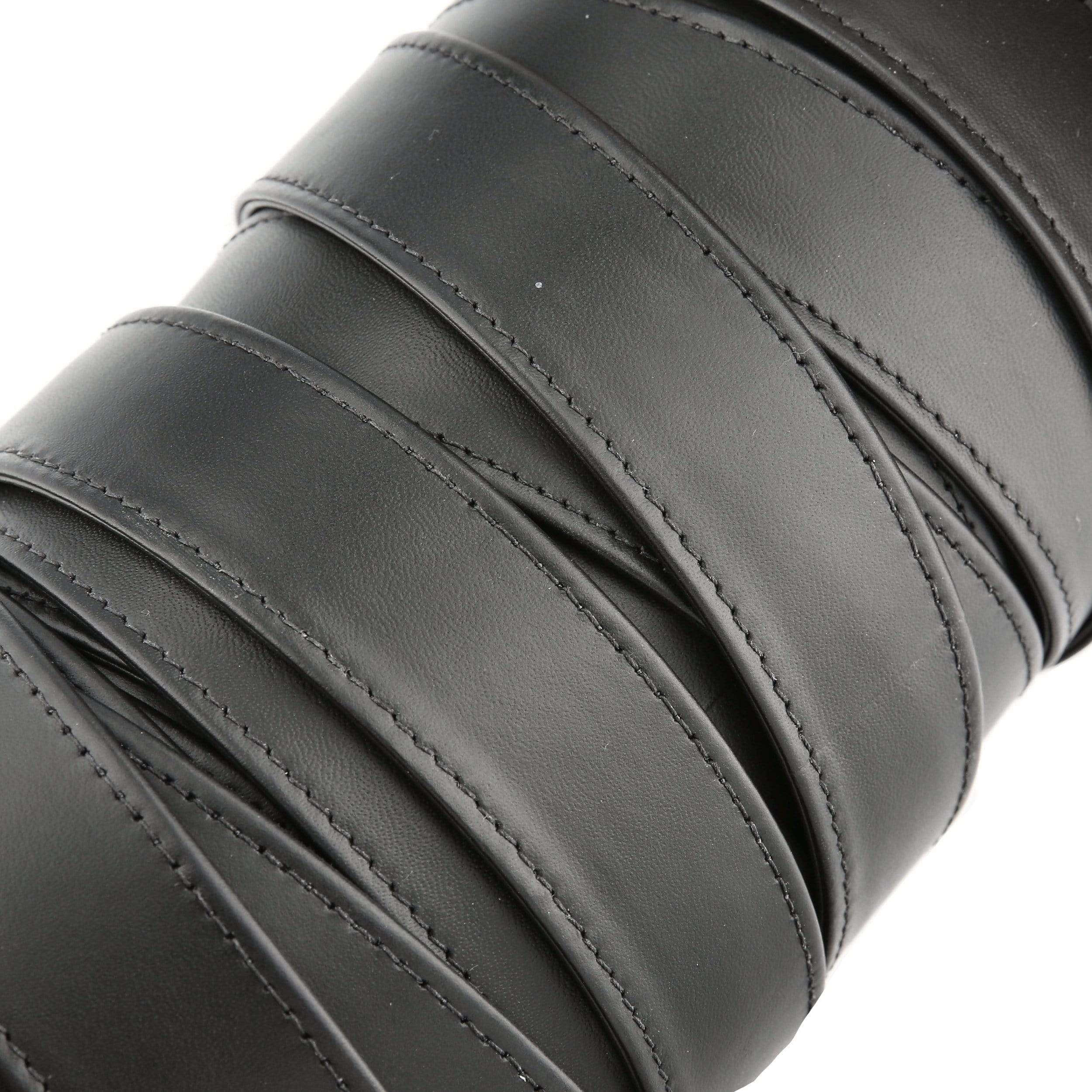1 1/4" Black, Leather Strapping, Leather, #CALF-1-1-4-BLK
