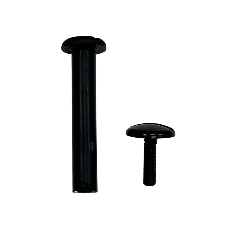 1 1/4" Black, Post & Cap, Plastic, #L-1694-1-1-4