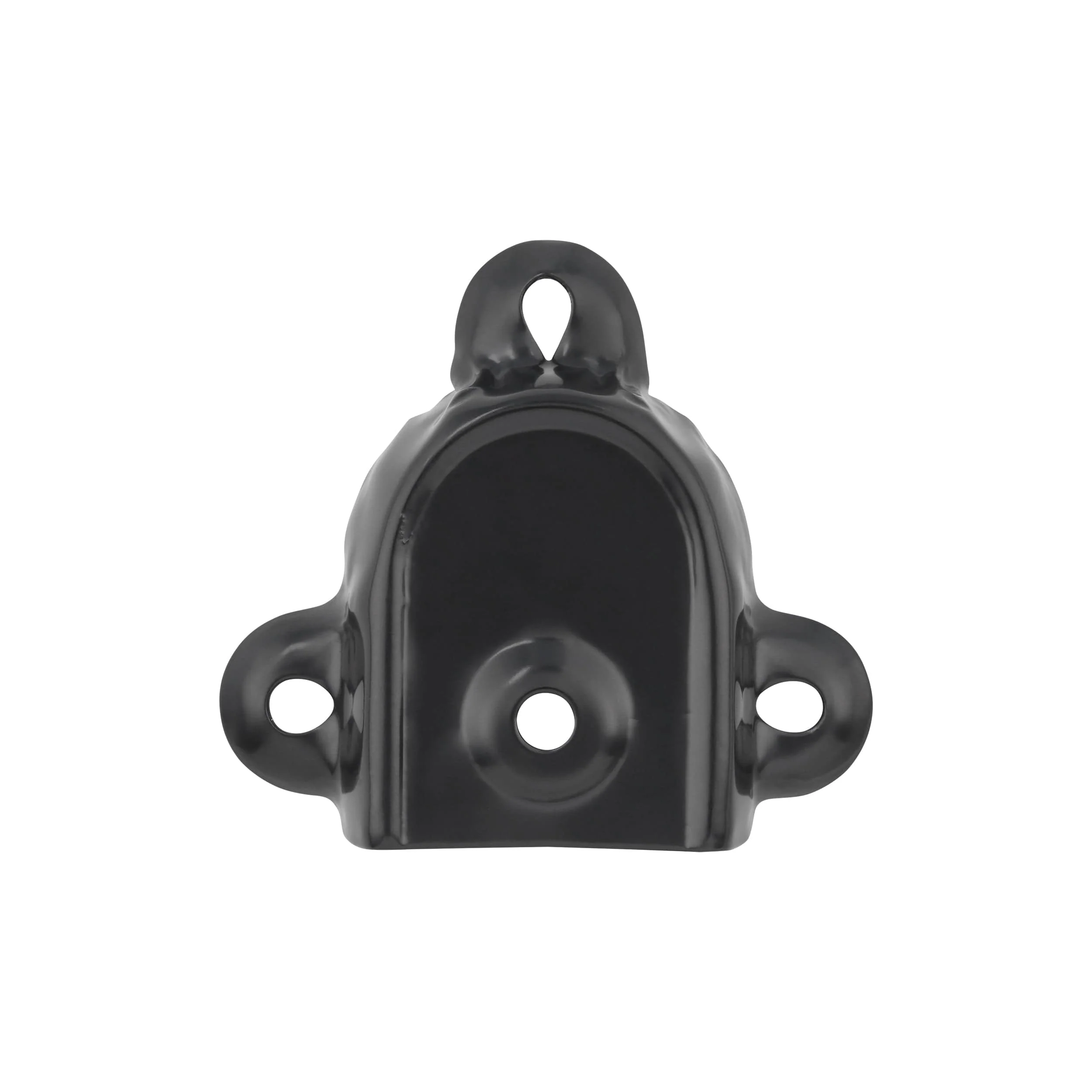 1 1/4" Black, Rigid Spade Trunk Handle End Cap, Steel, #G-13-BLK