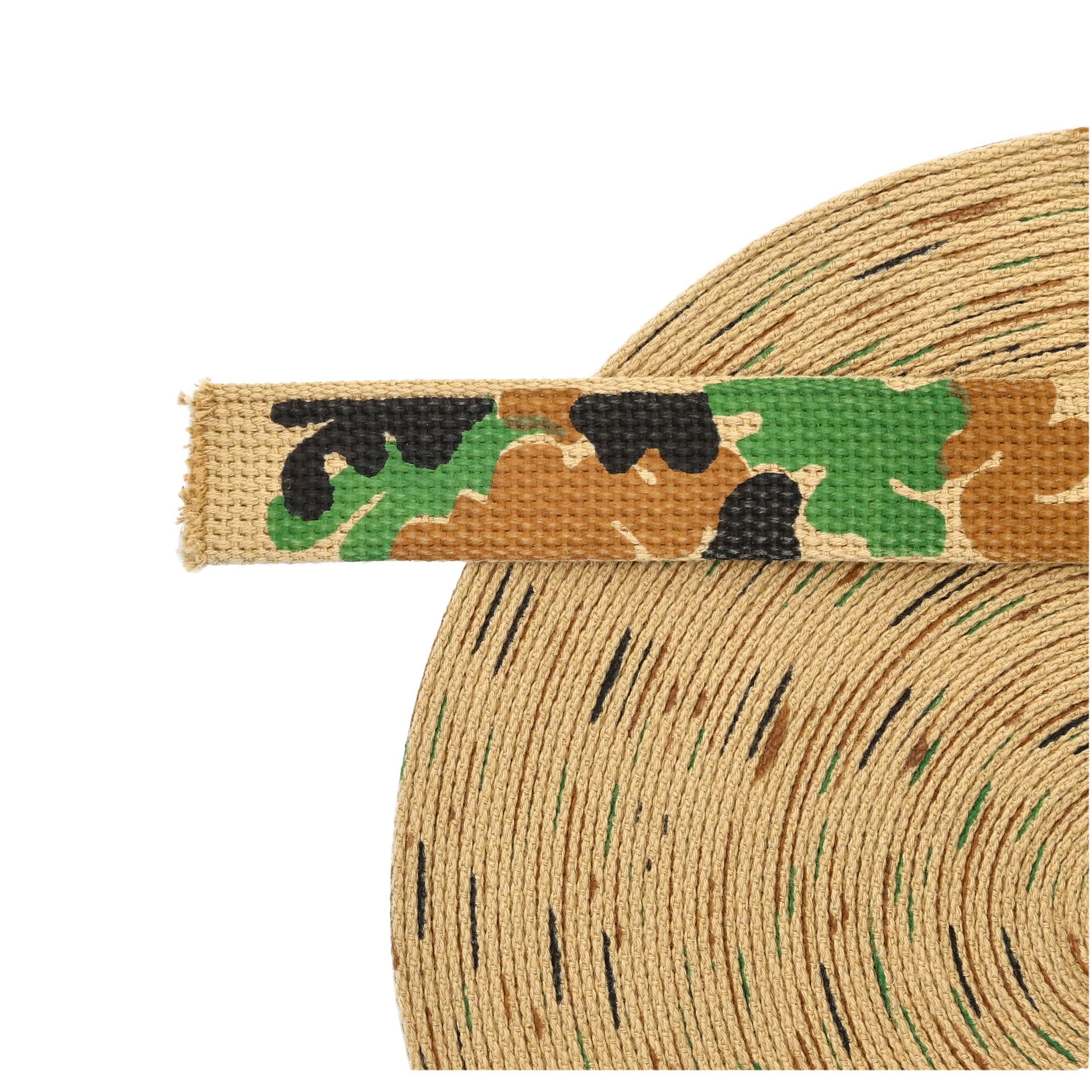 1 1/4" Buff Camouflage, Heavy Weight, Cotton, #COT-1-1-4-BUF